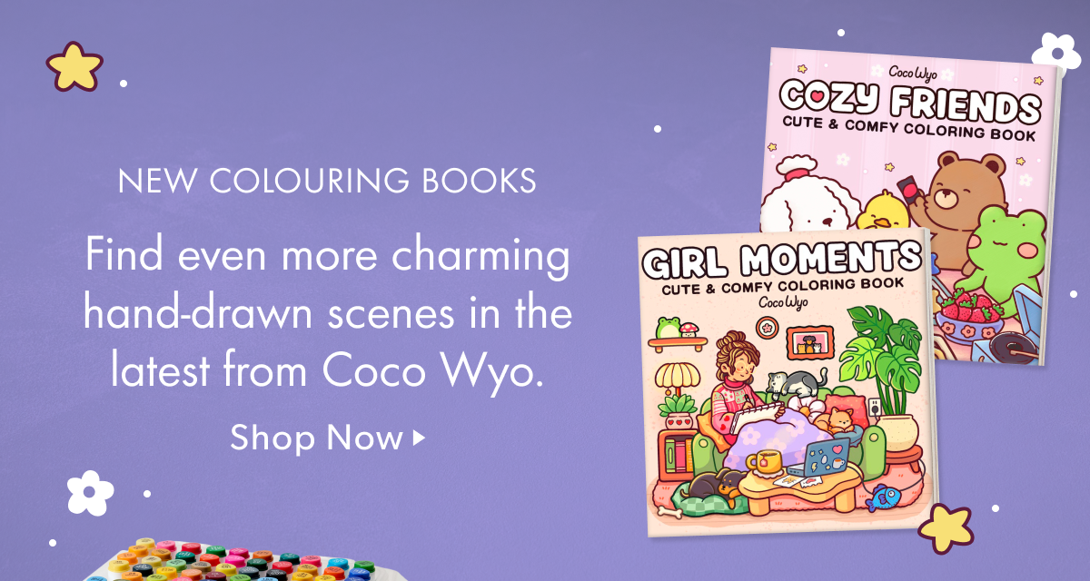 NEW COLOURING BOOKS | Find even more charming hand-drawn scenes in the latest from Coco Wyo.