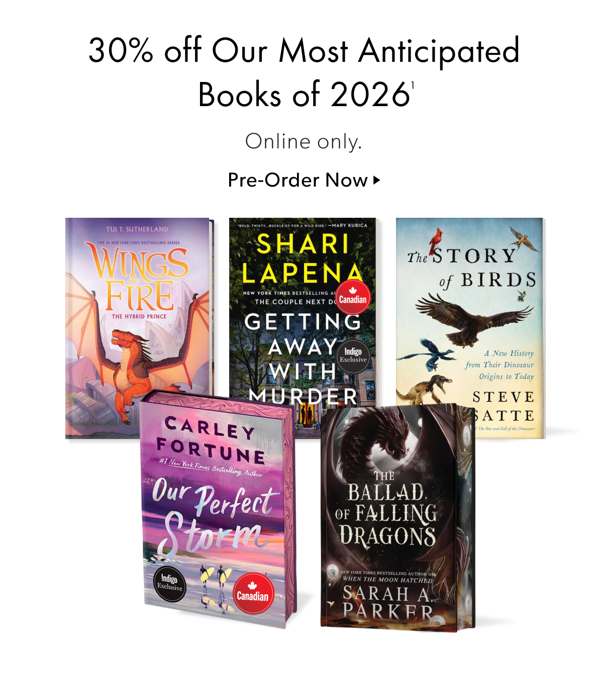 30% off Our Most Anticipated Books of 2026