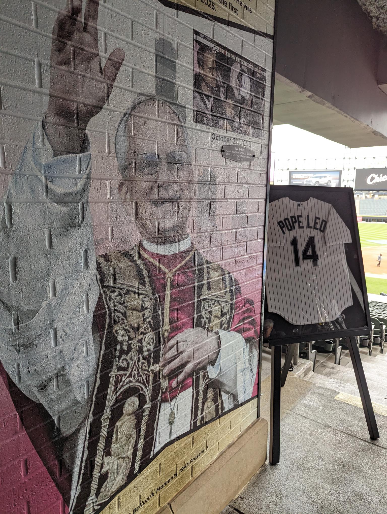 Pope Leo XIV's graphic installation
