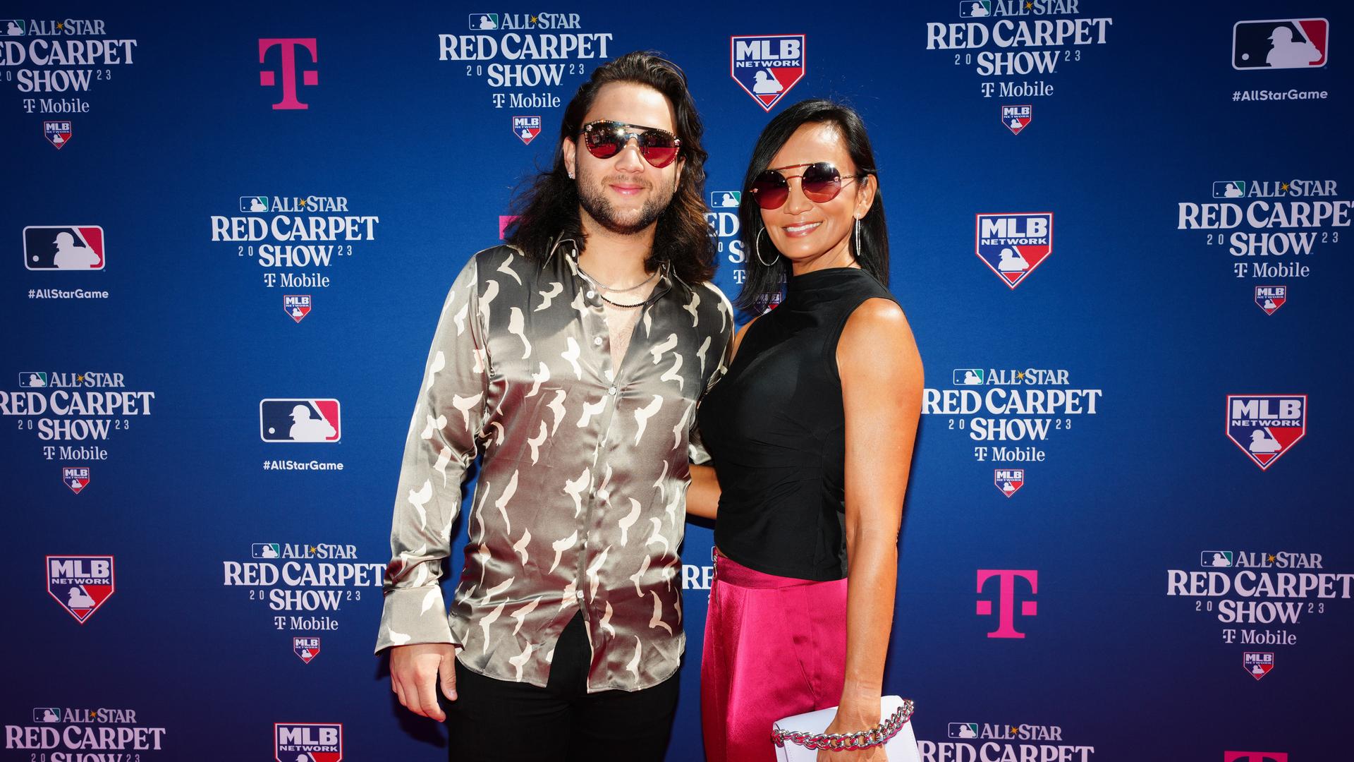 Bo Bichette and his mother, Mariana, in 2023