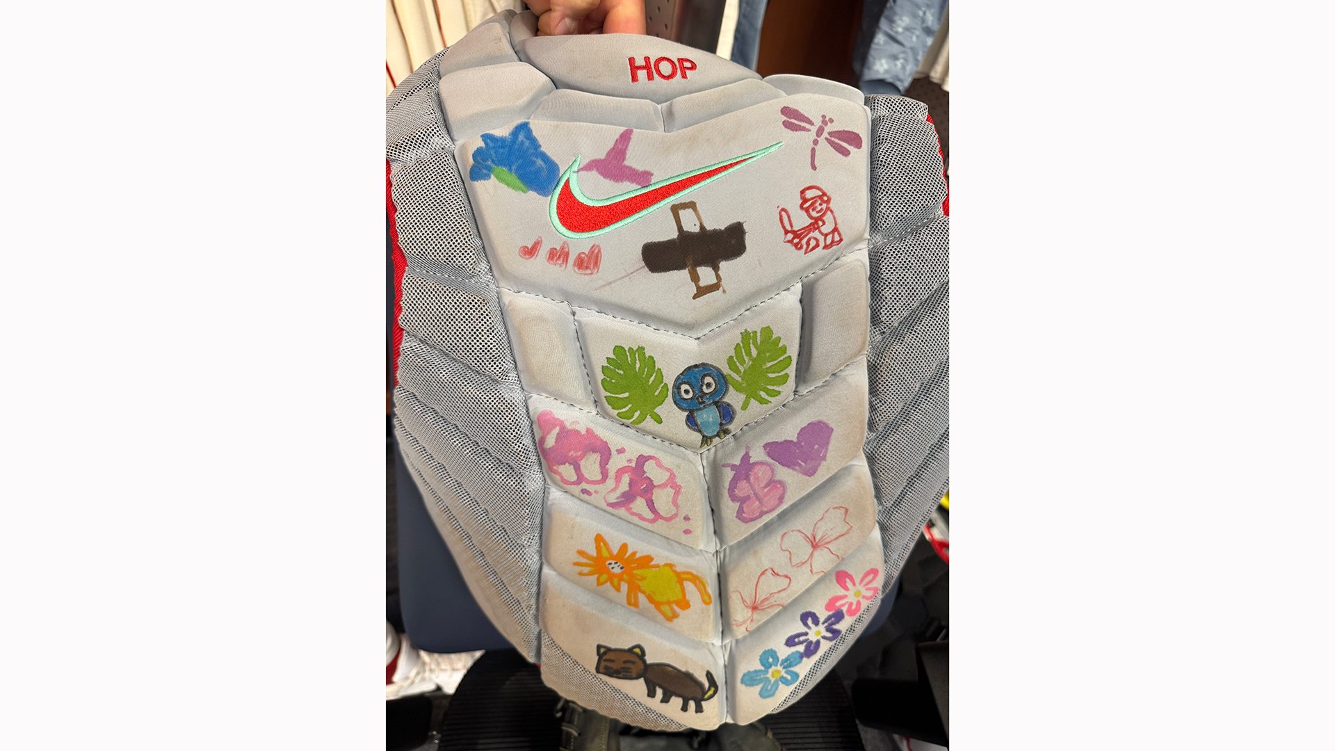 Logan O'Hoppe's 2025 Players' Weekend chest protector