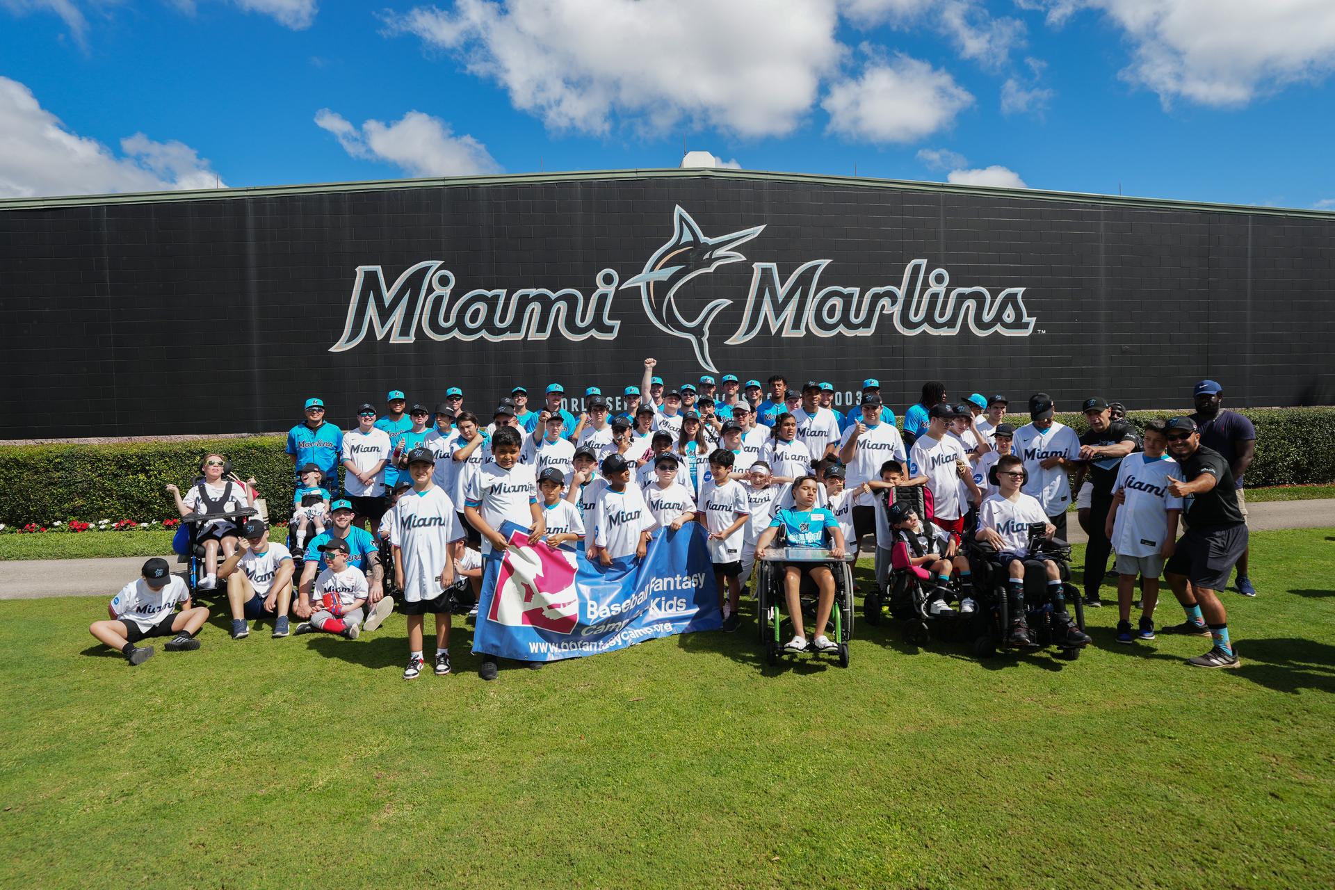 Miami Marlins Foundation hosts a Baseball Fantasy Camp for Kids