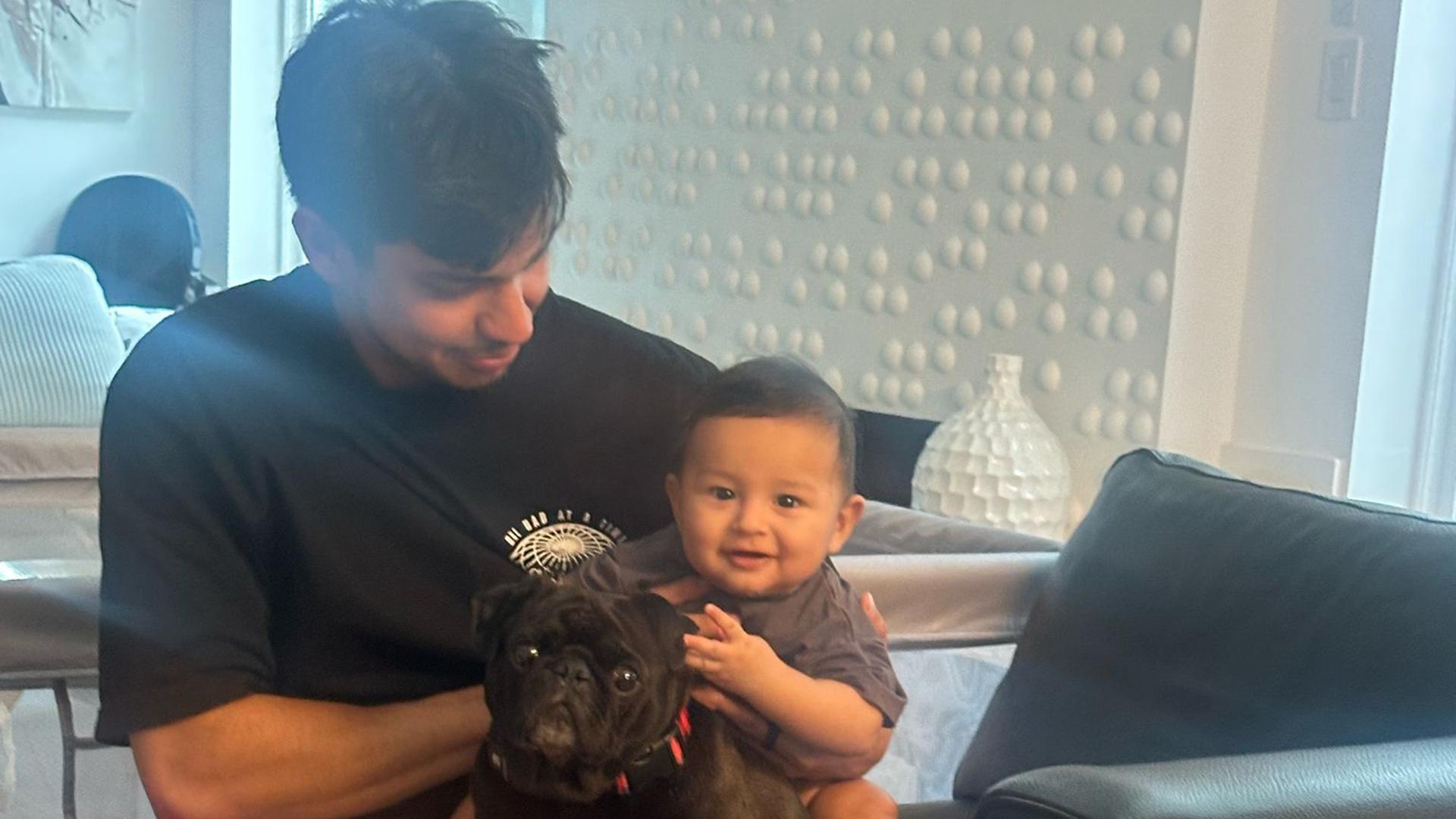 Mauricio Dubón with son Luciano