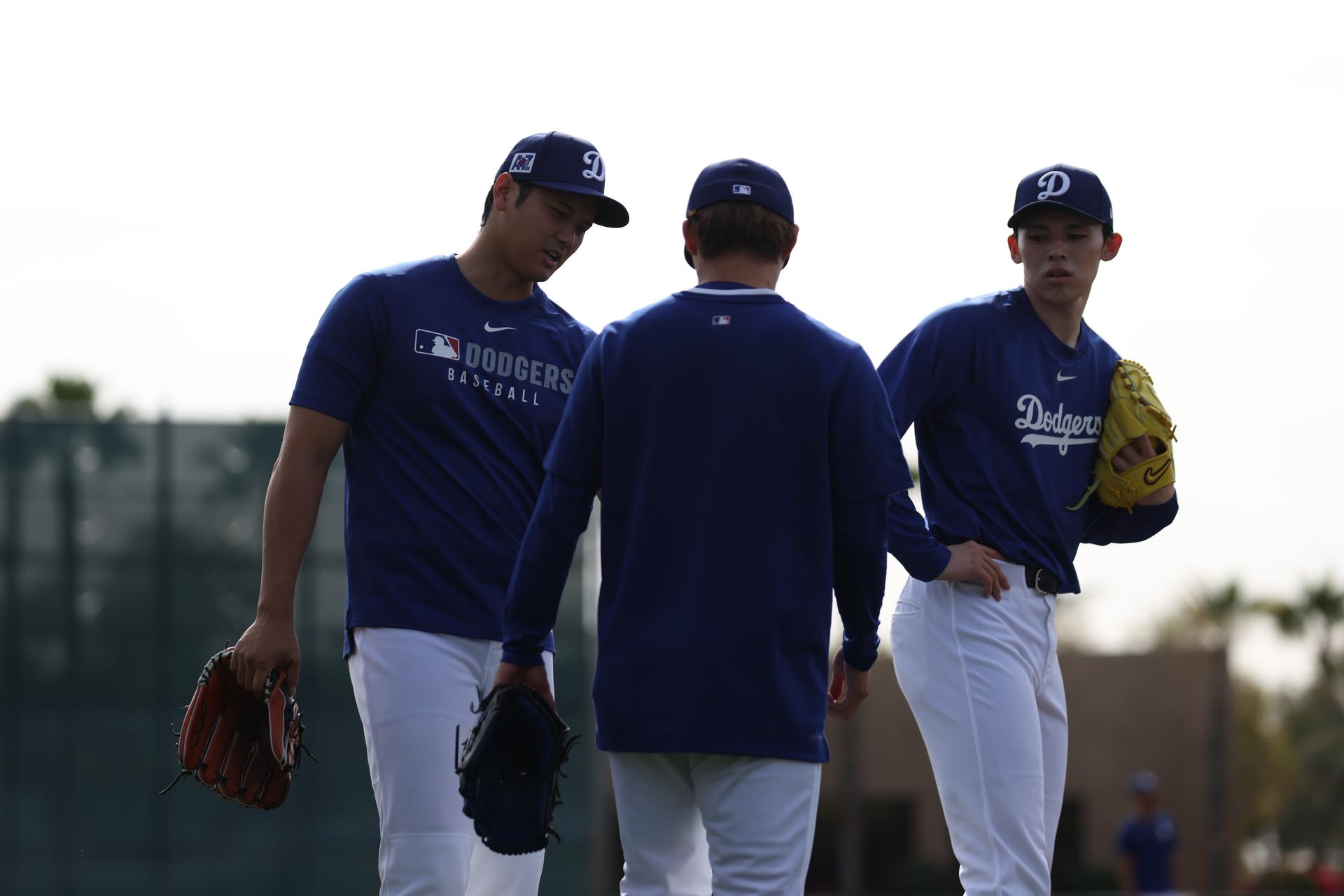 Shohei Ohtani, Yoshinobu Yamamoto and Roki Sasaki