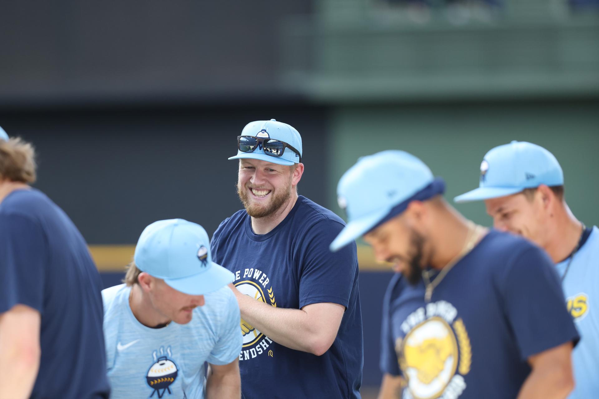 Brewers pitchers laughing