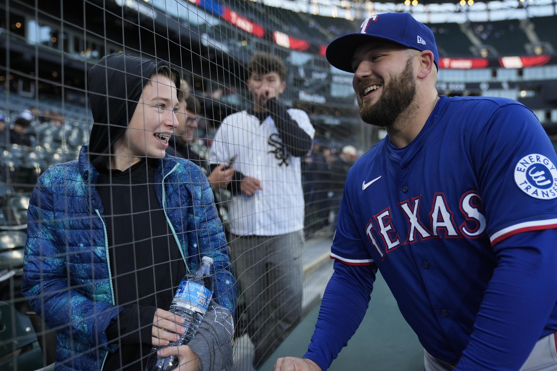 Jake Burger with fans in Chicago