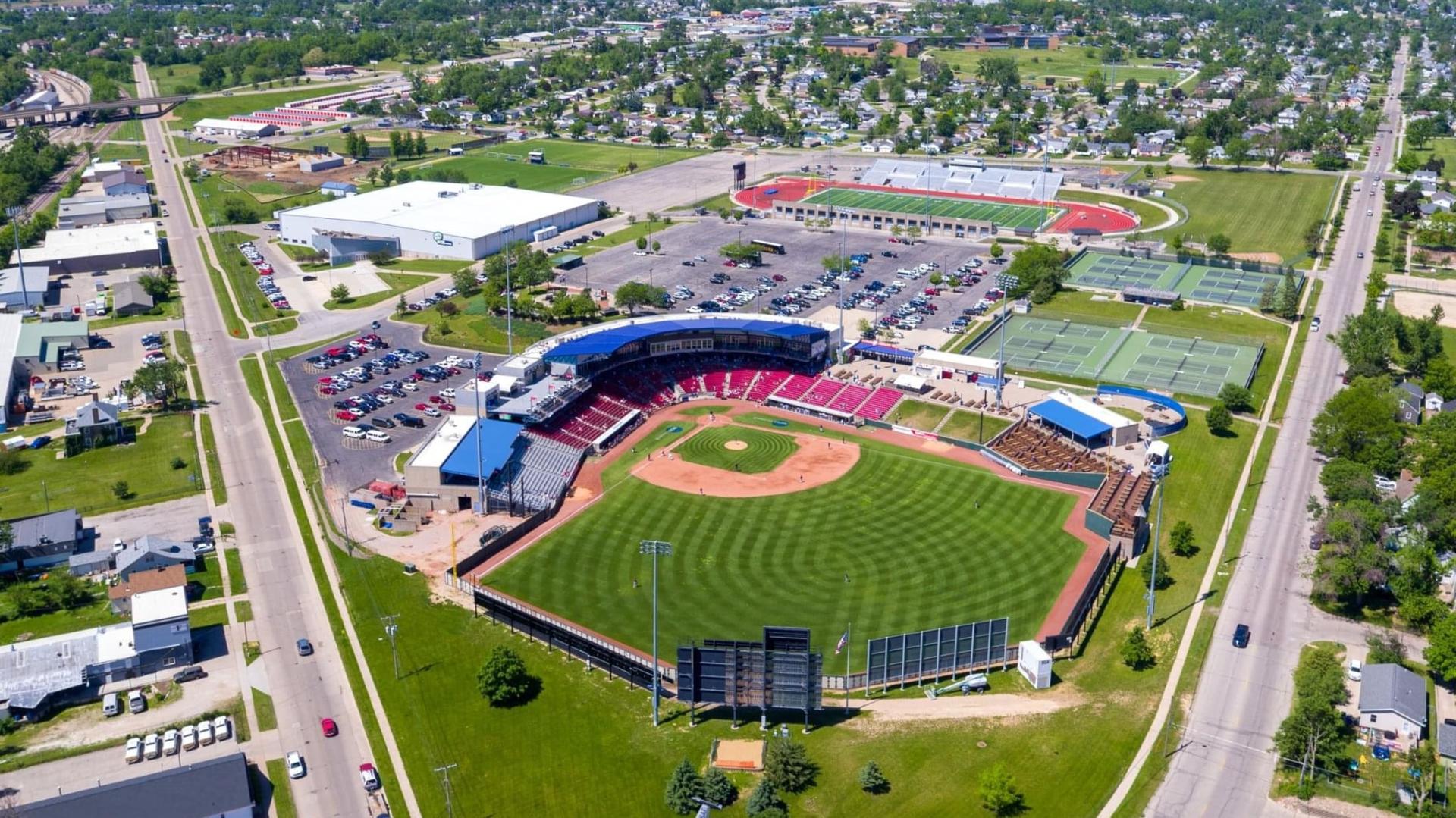 Veterans Memorial Stadium aerial