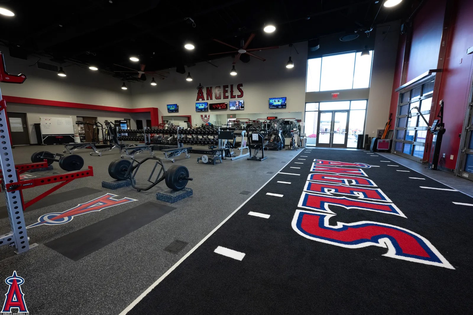 Angels player development center weight room