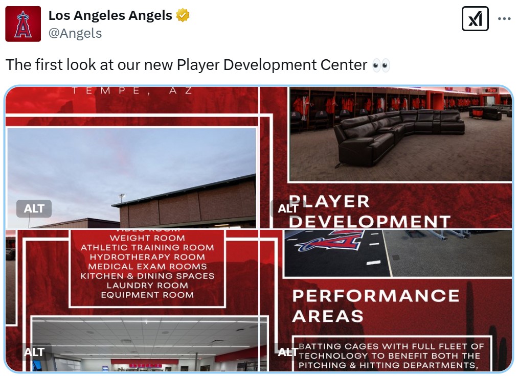 Angels player development center post