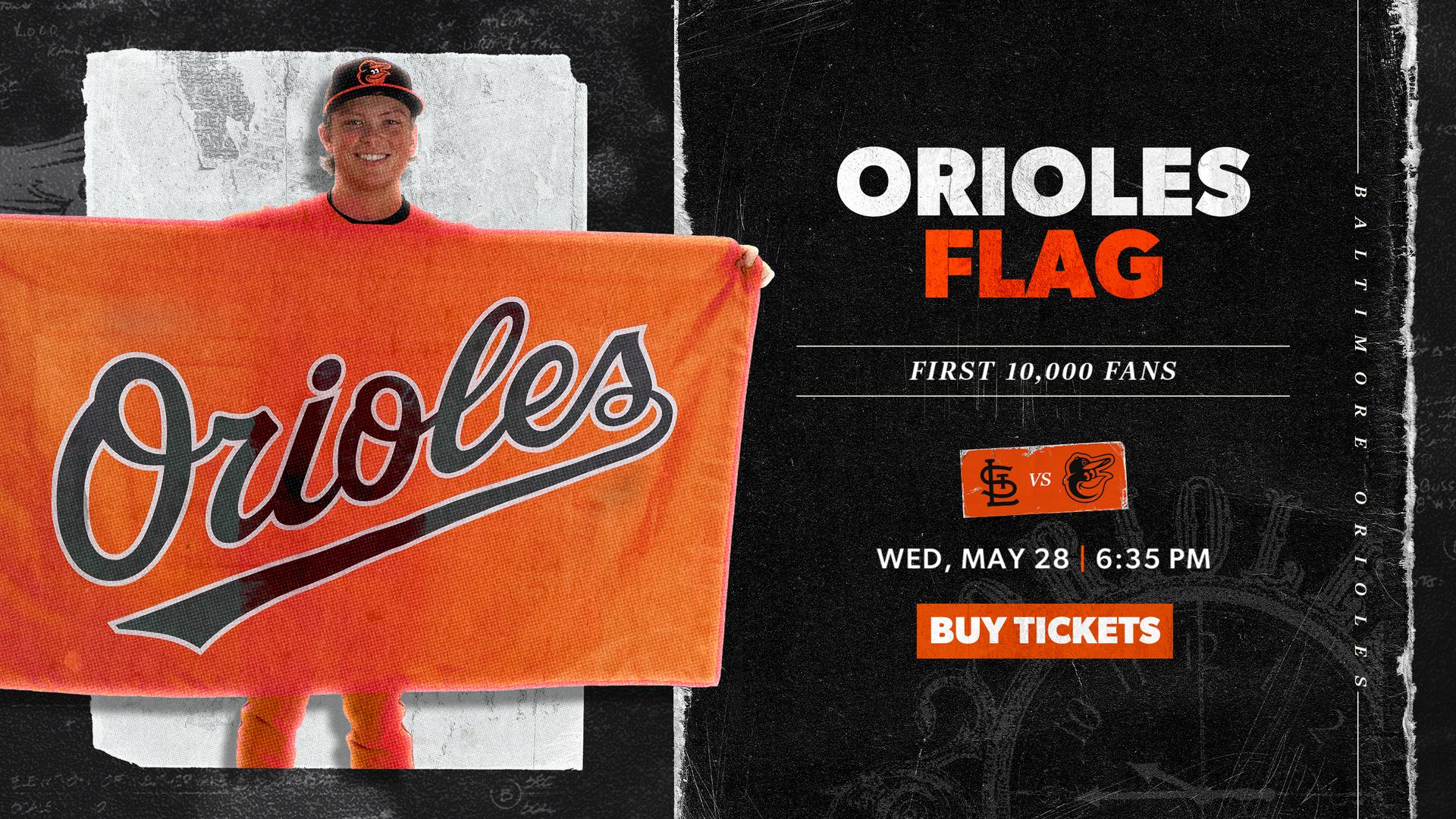 Jackson Holliday and the Orioles flag giveaway