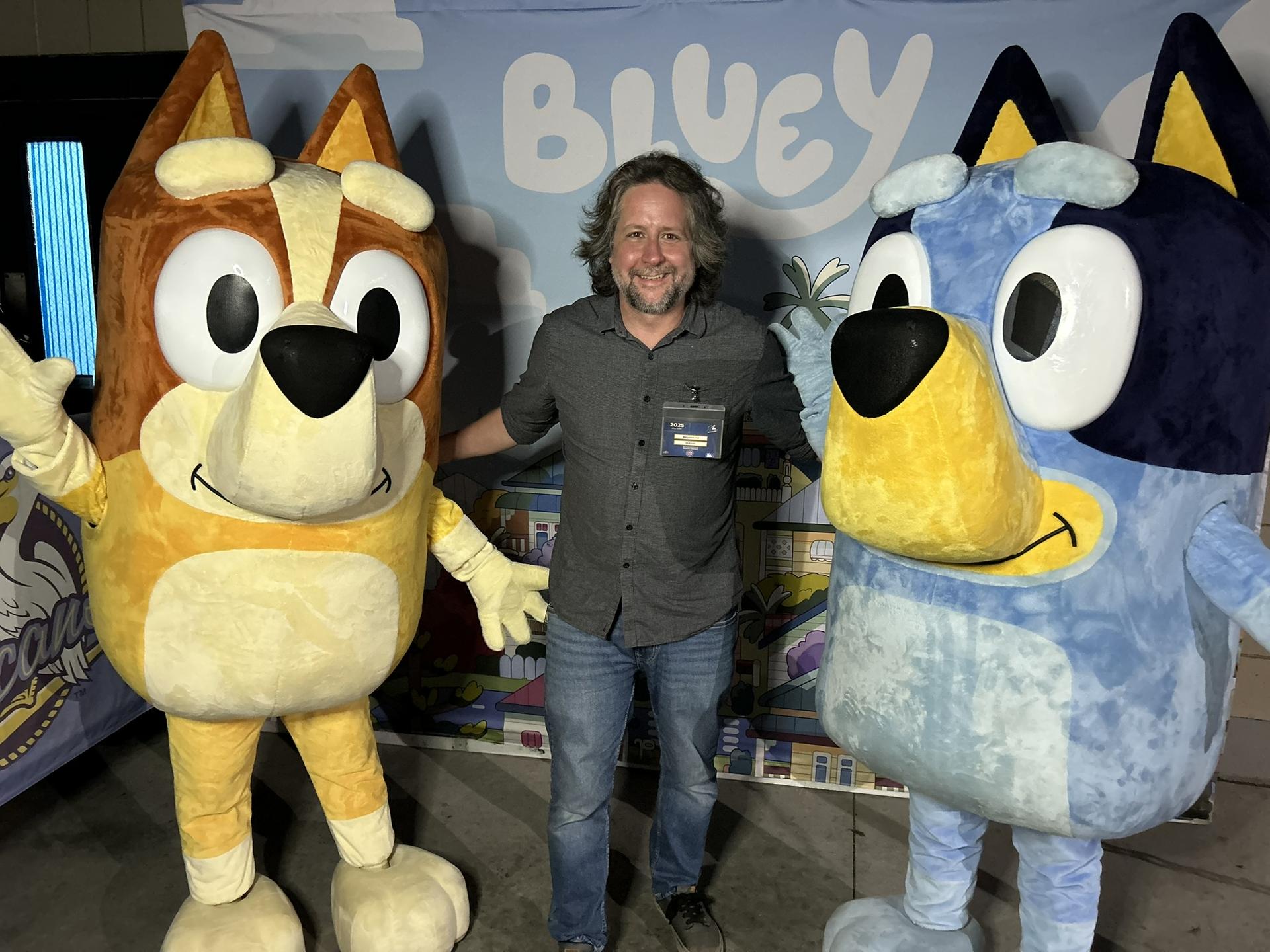 Ben with Bluey