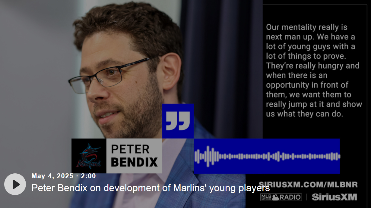 Peter Bendix on development of Marlins' young players