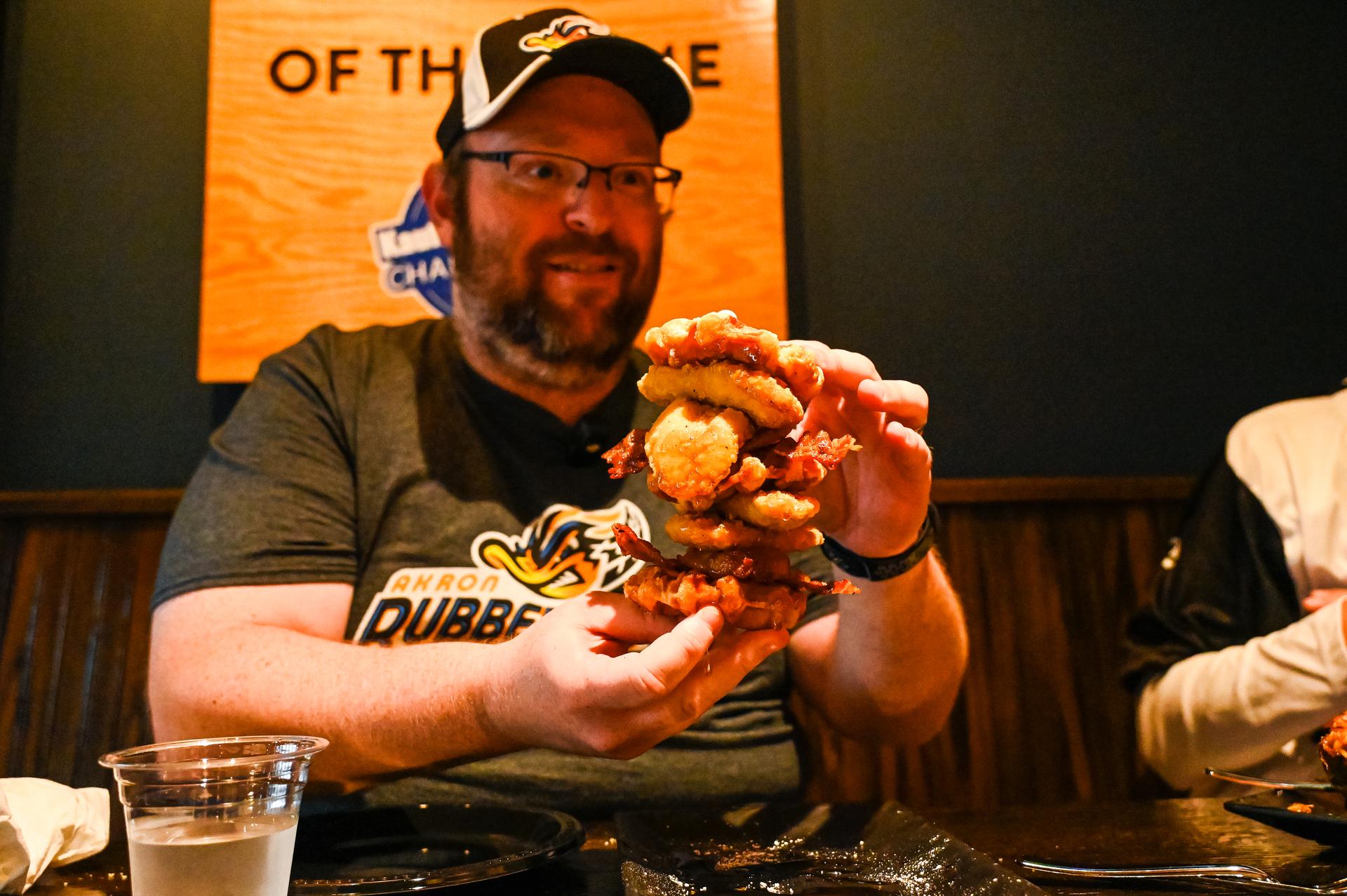 Chicken and waffles sandwich