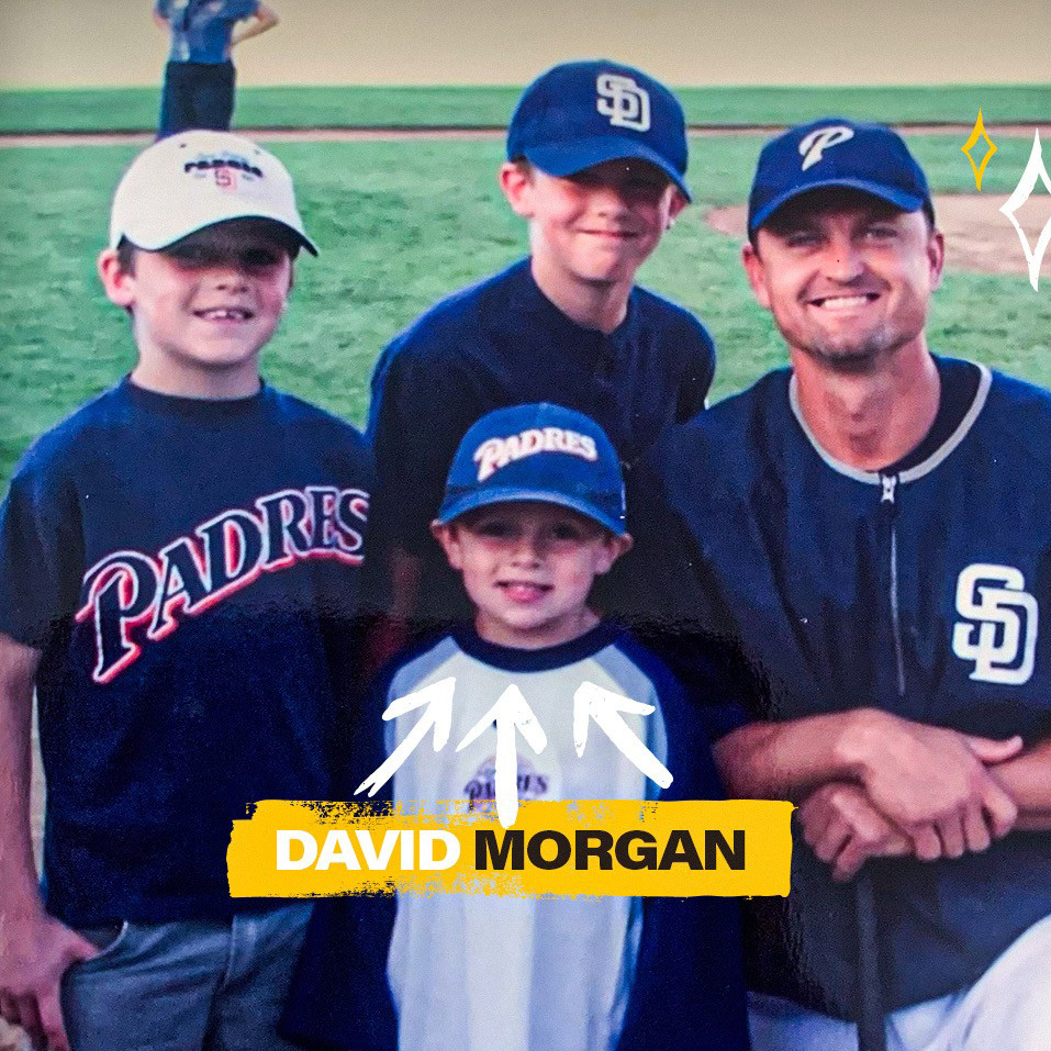 Young David Morgan with Trevor Hoffman