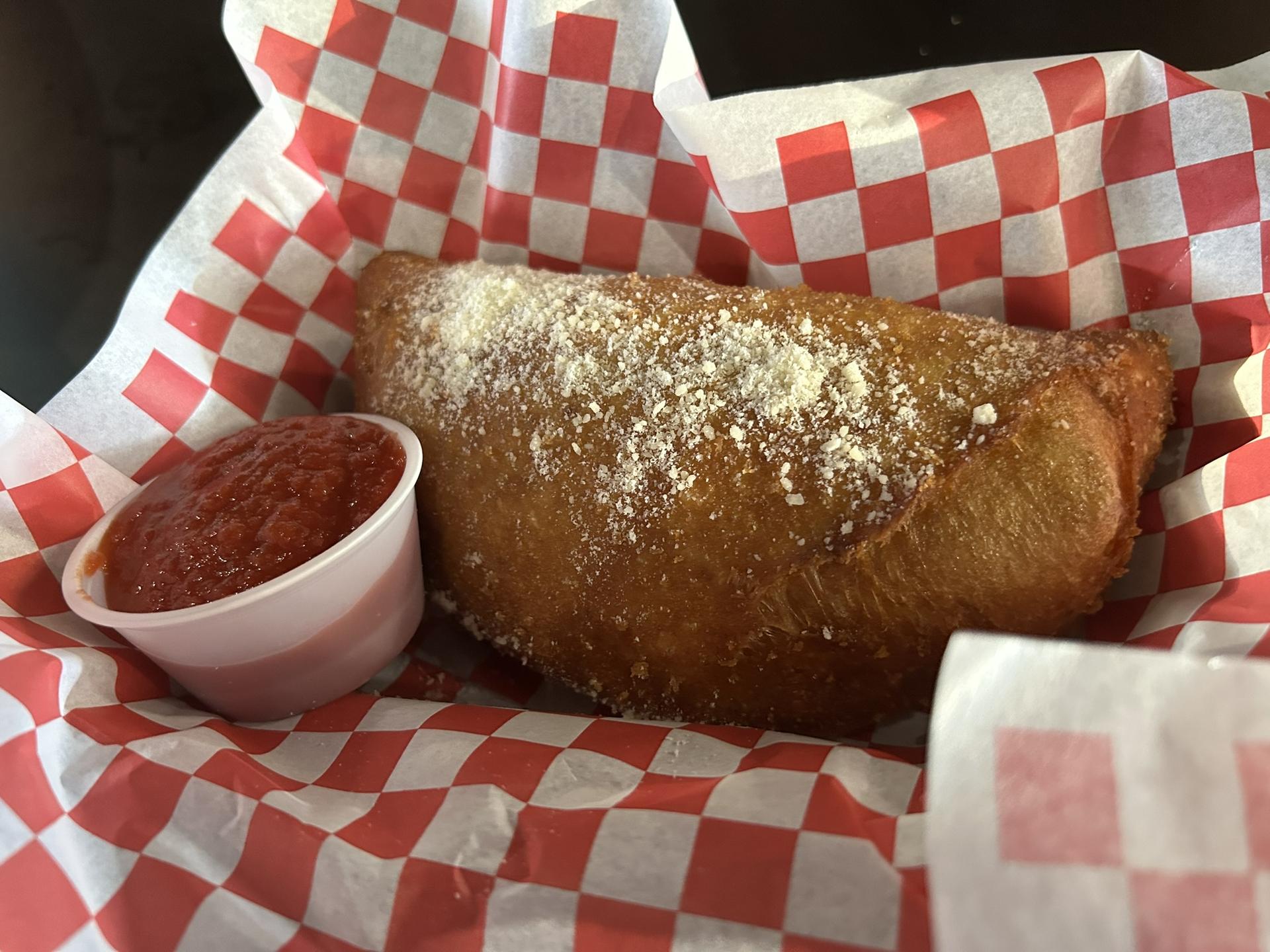 Deep-fried calzone