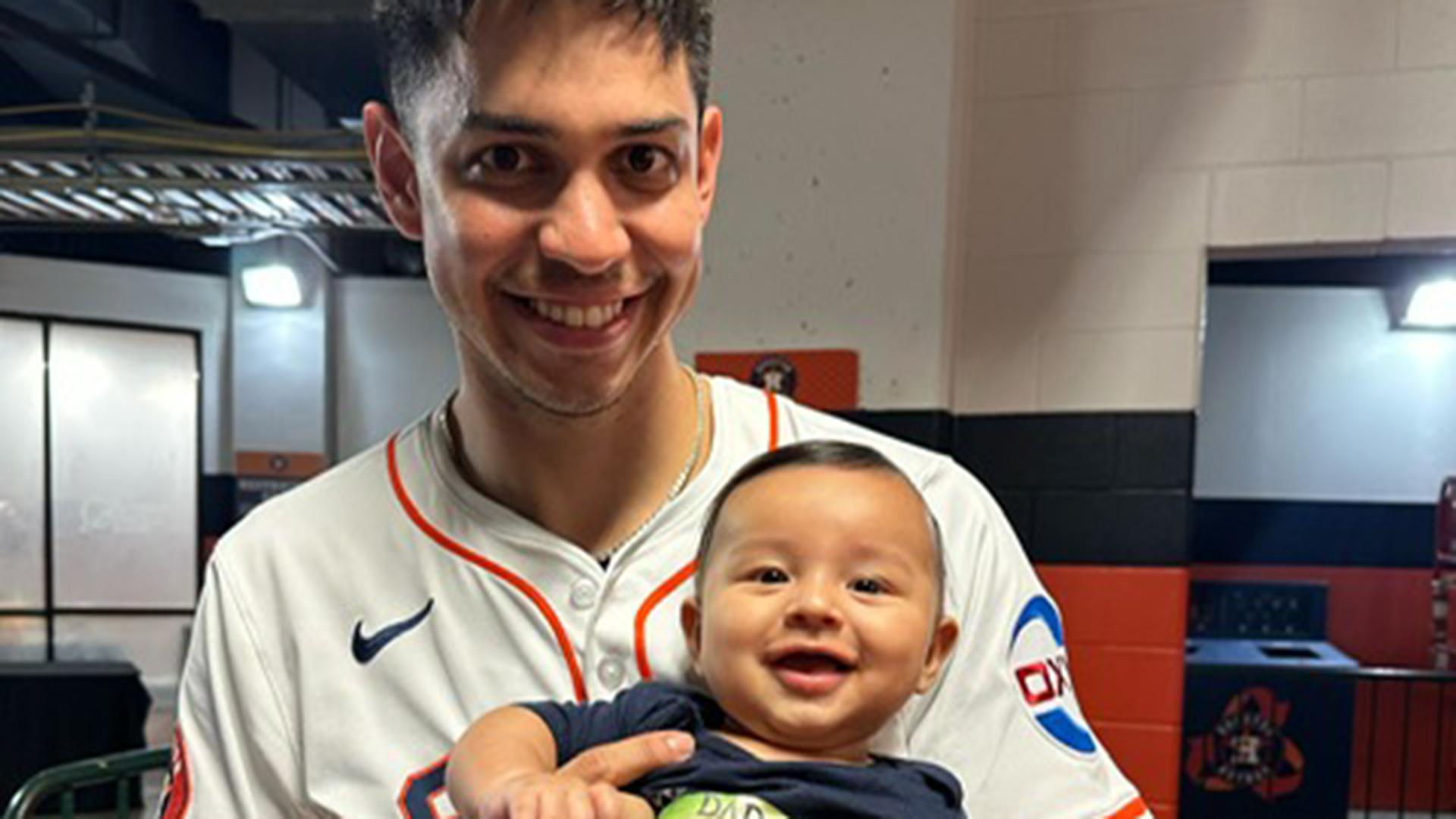 Mauricio Dubón with son Luciano