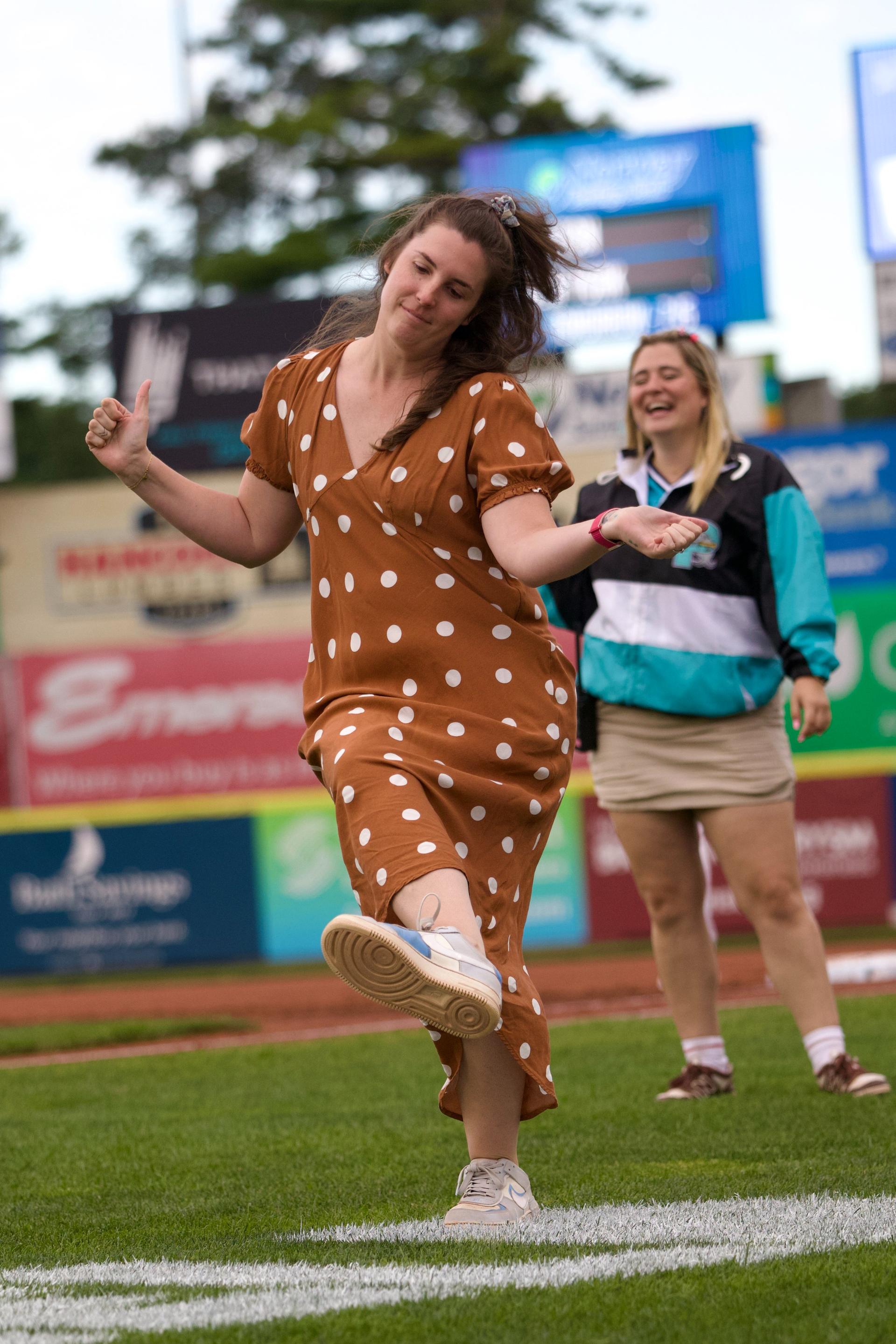 Emma TIedemann, Elaine dancer and Red Sox/Sea Dogs process