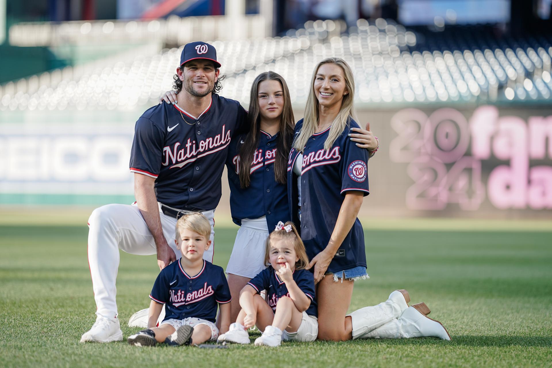 Kyle Finnegan, his wife Rachel and family