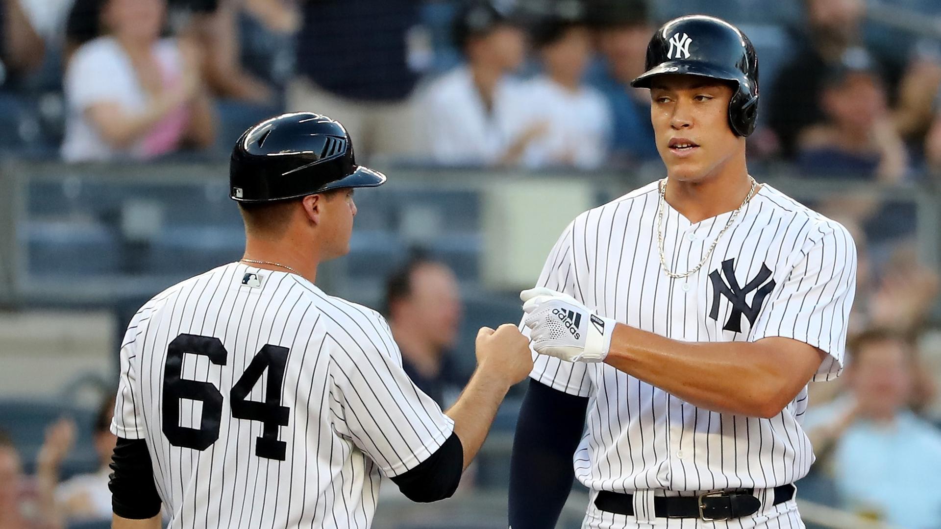 Carlos Mendoza and Aaron Judge