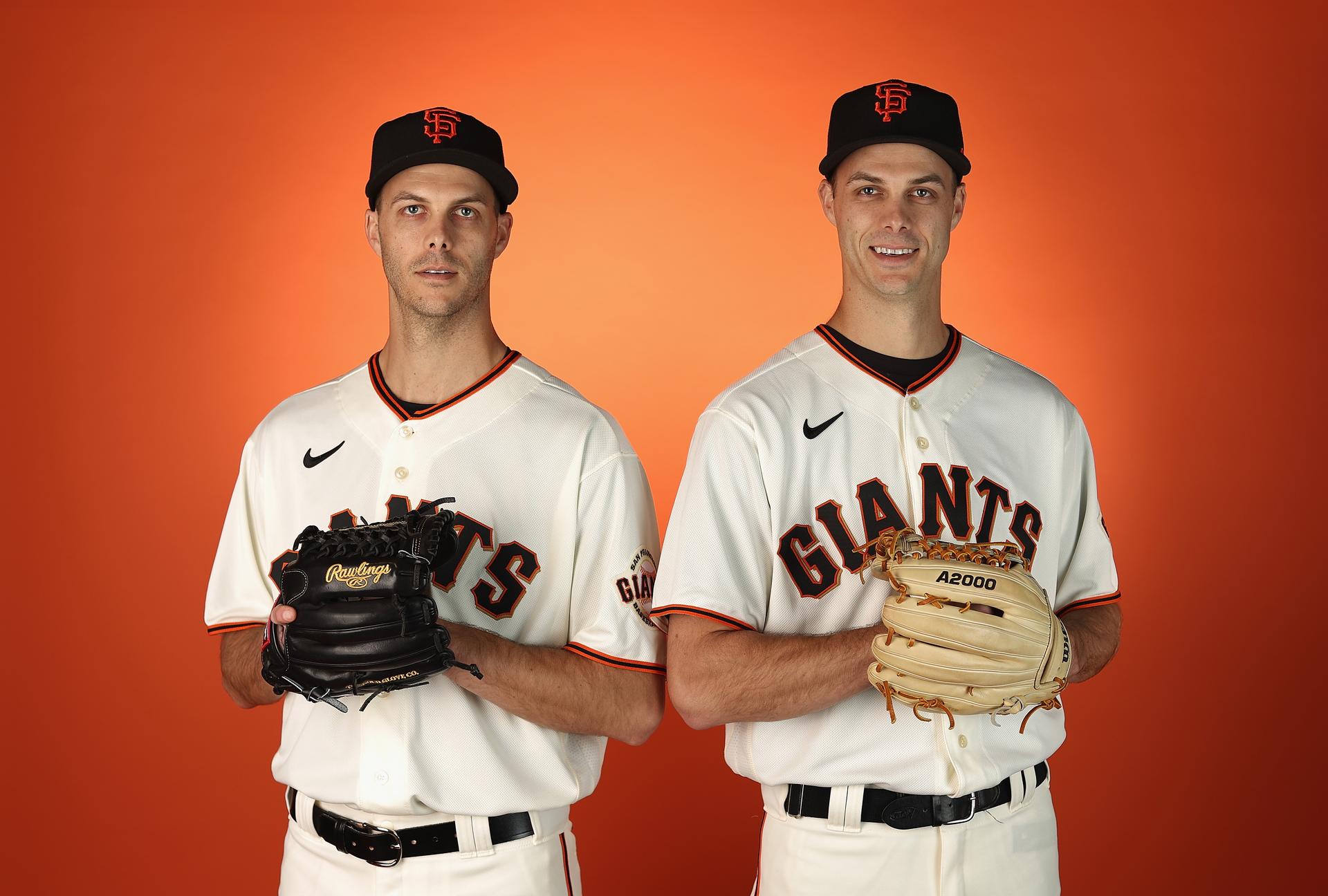 Taylor (left) and Tyler Rogers were both in the Giants' bullpen last season.
