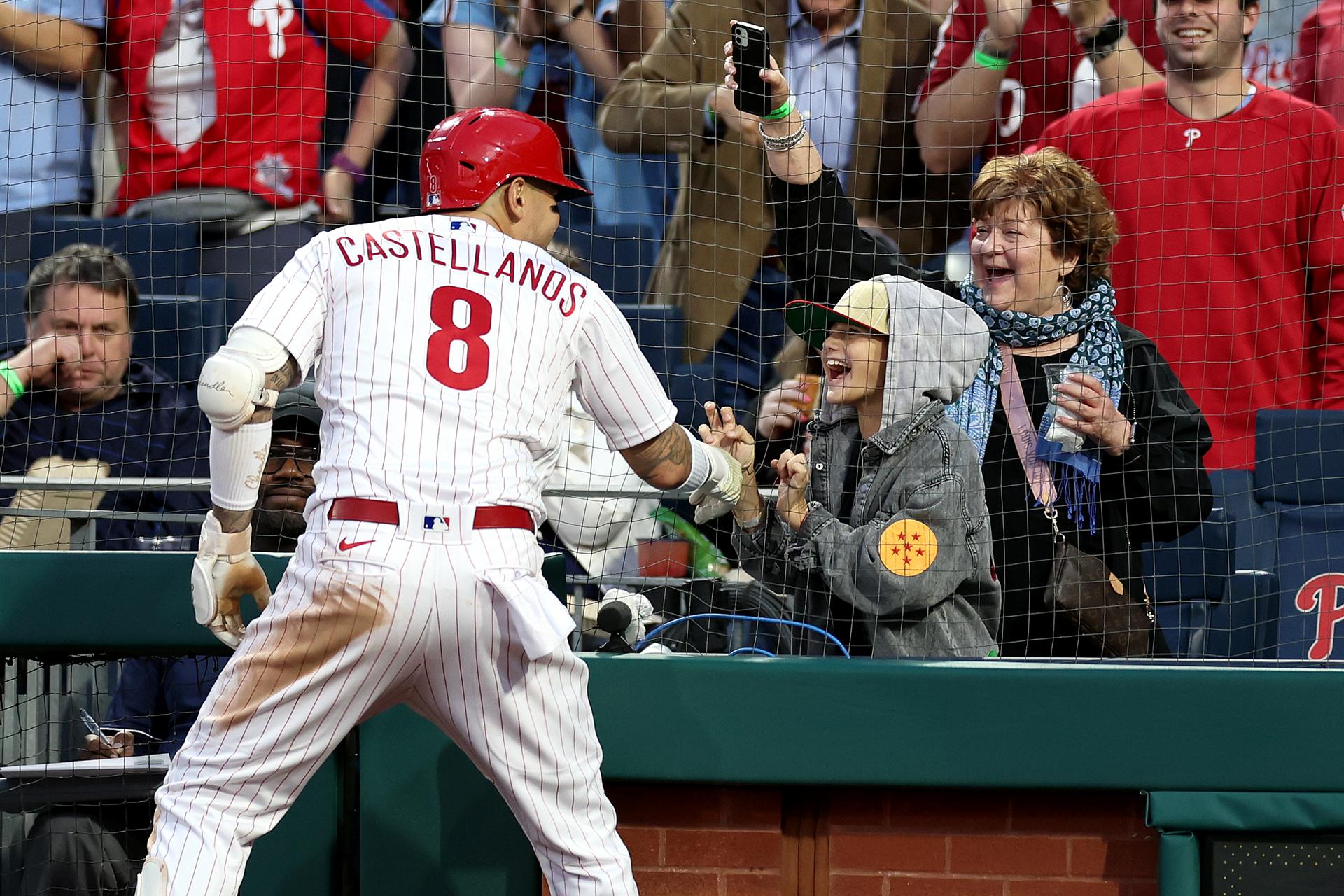 Nick Castellanos and son, Liam