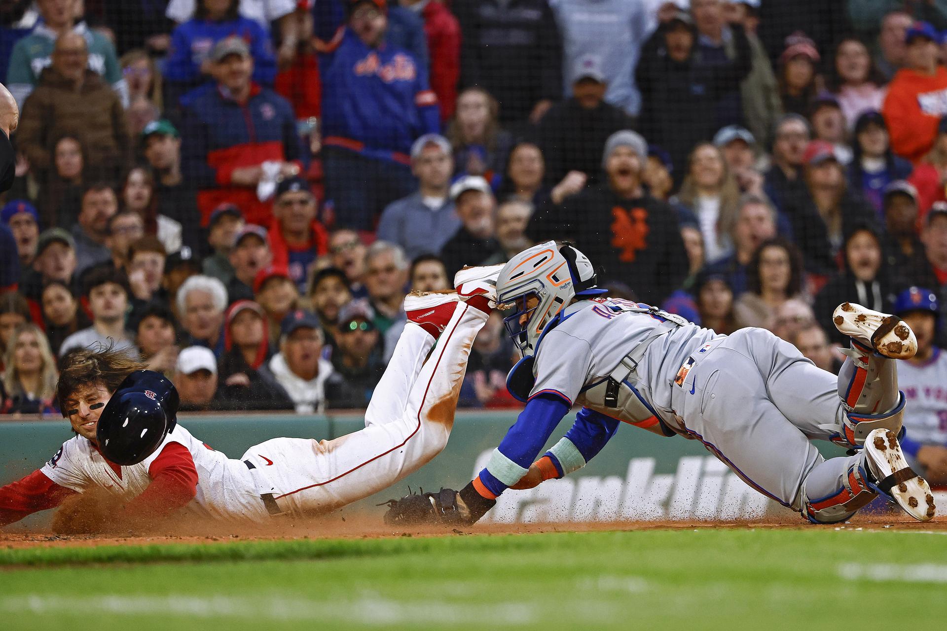 Nick Sogard thrown out at plate