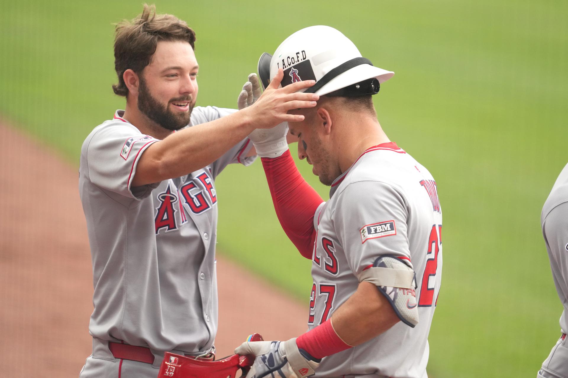 Nolan Schanuel and Mike Trout