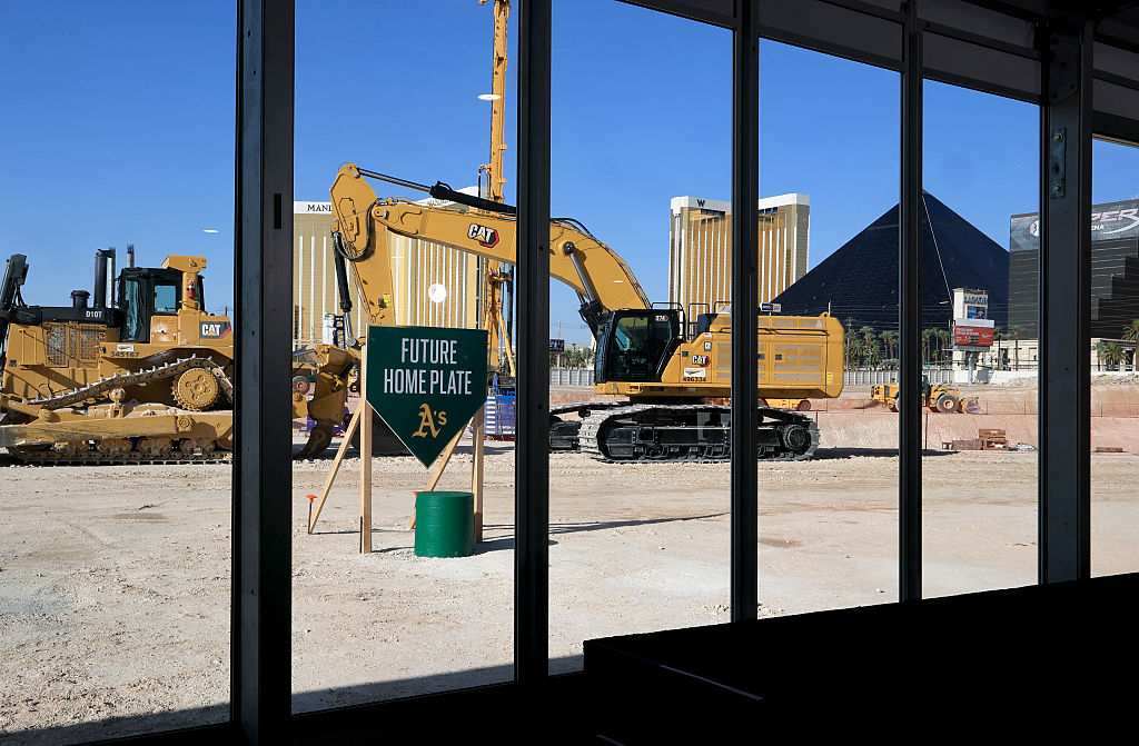 The site of the A's future ballpark in Las Vegas