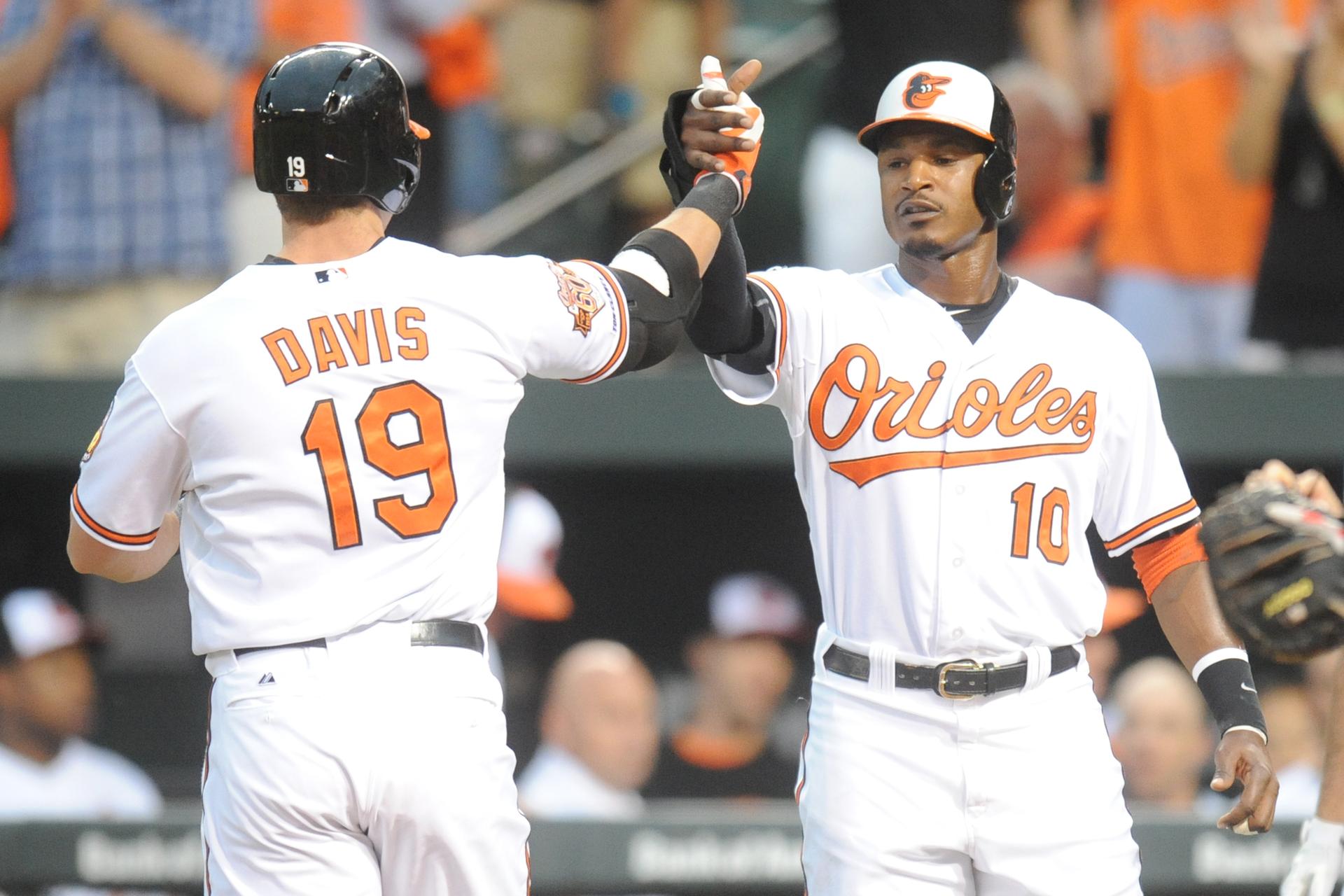 Chris Davis and Adam Jones