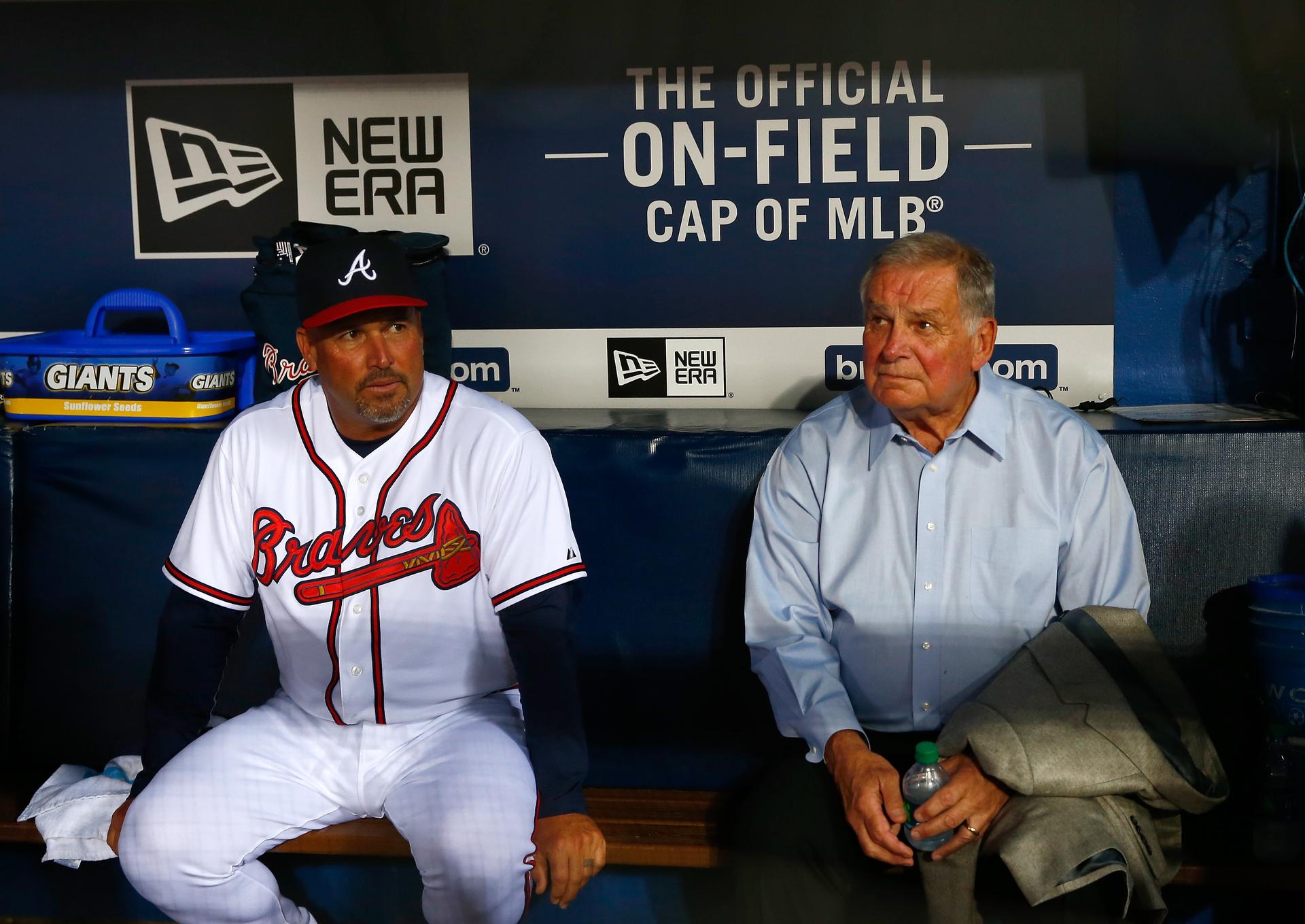 Fredi González and Bobby Cox