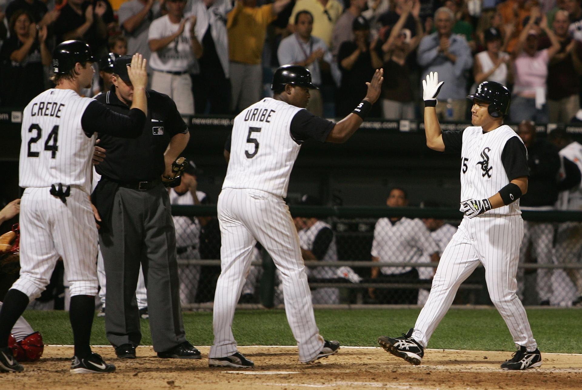 Tadahito Iguchi and Juan Uribe