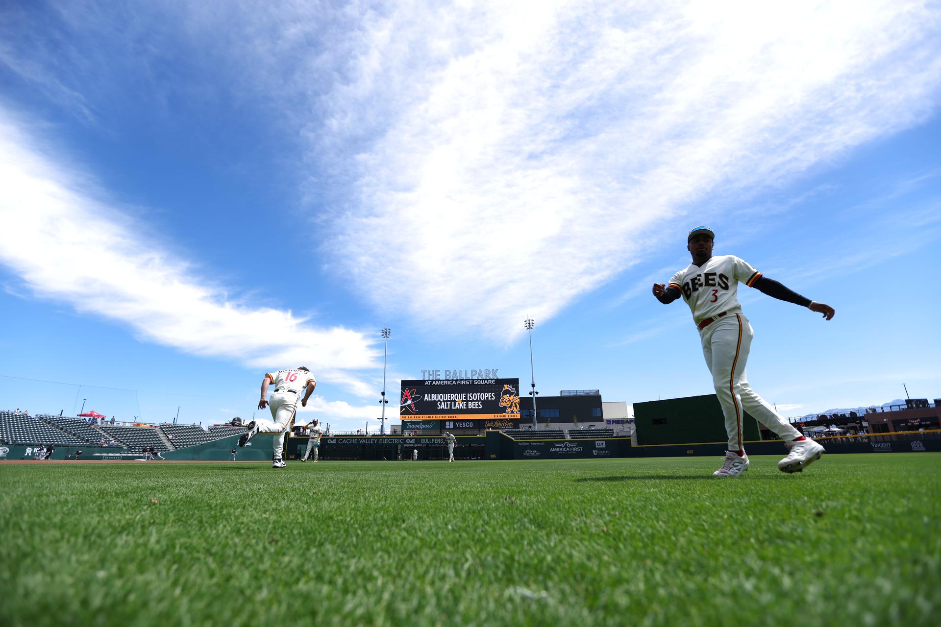 The ballpark from the ground