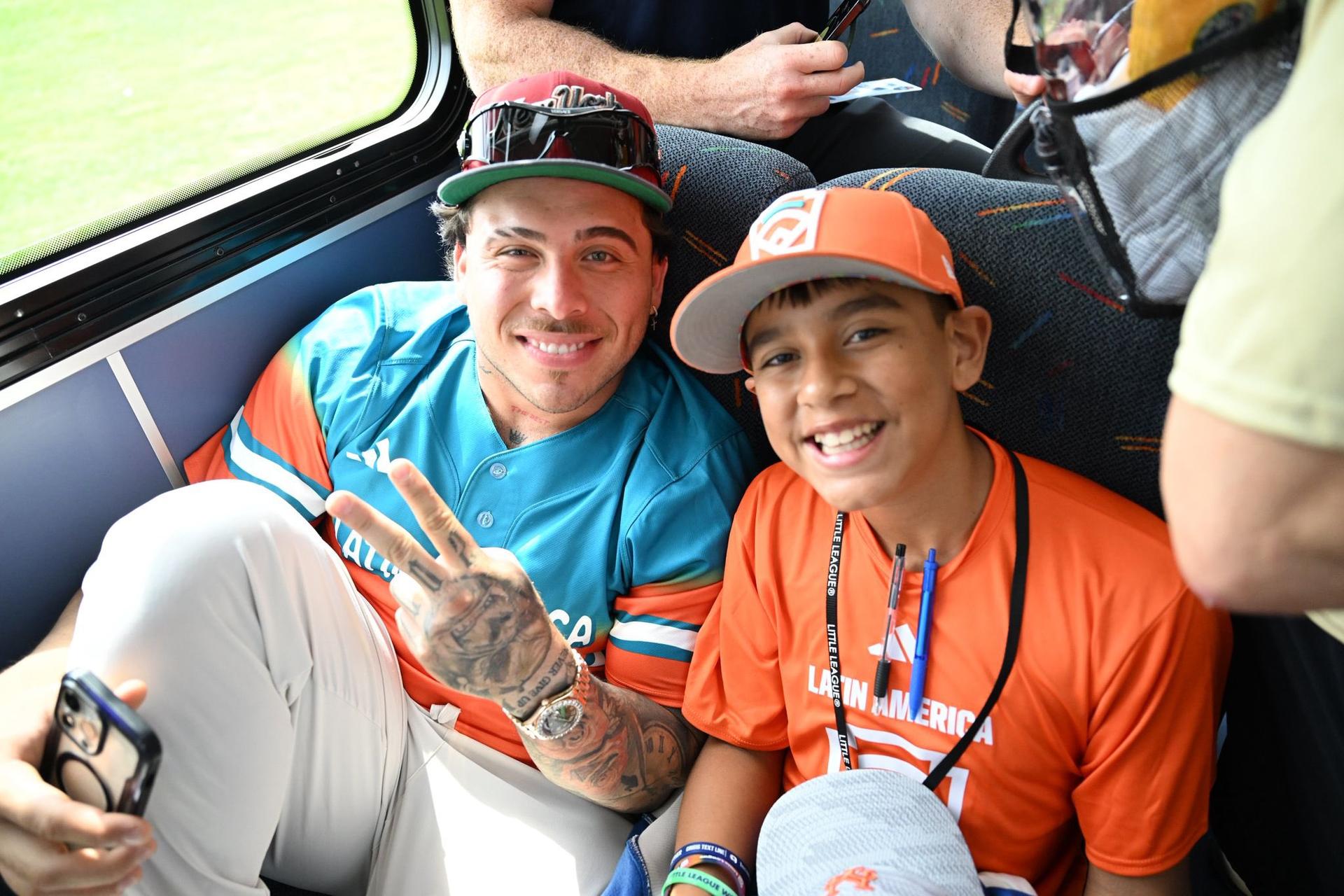 Francisco Alvarez and a Little Leaguer