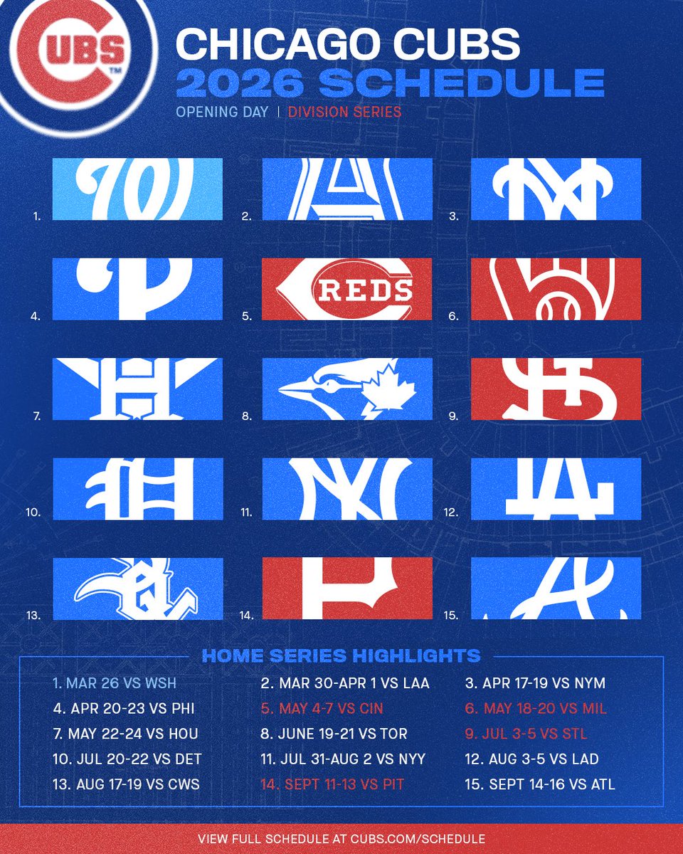 Cubs 2026 schedule