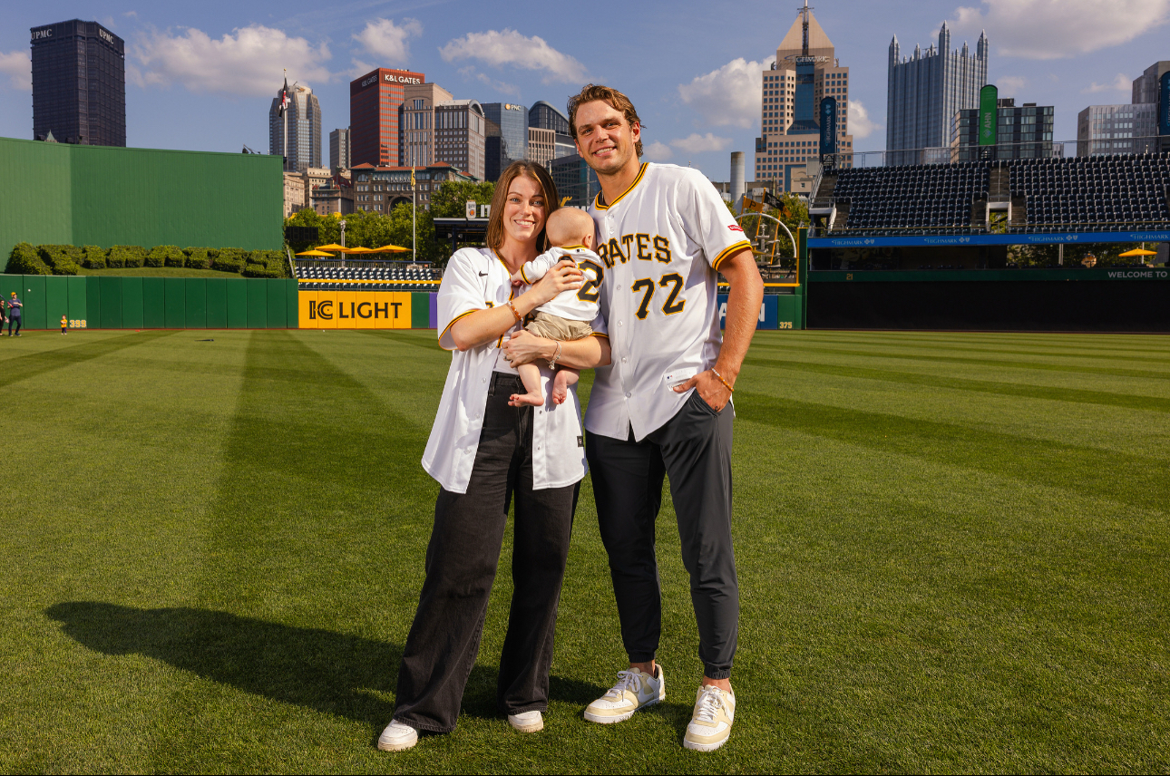 Isaac Mattson, his wife, Devin, and their son, Theodore
