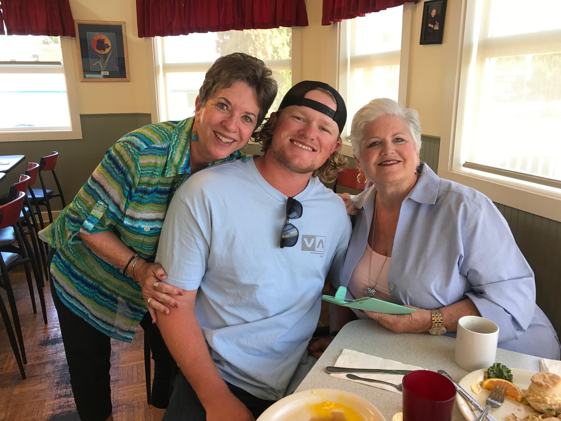 From L to R: Jan Webb, Logan Webb, Patty Fecanin