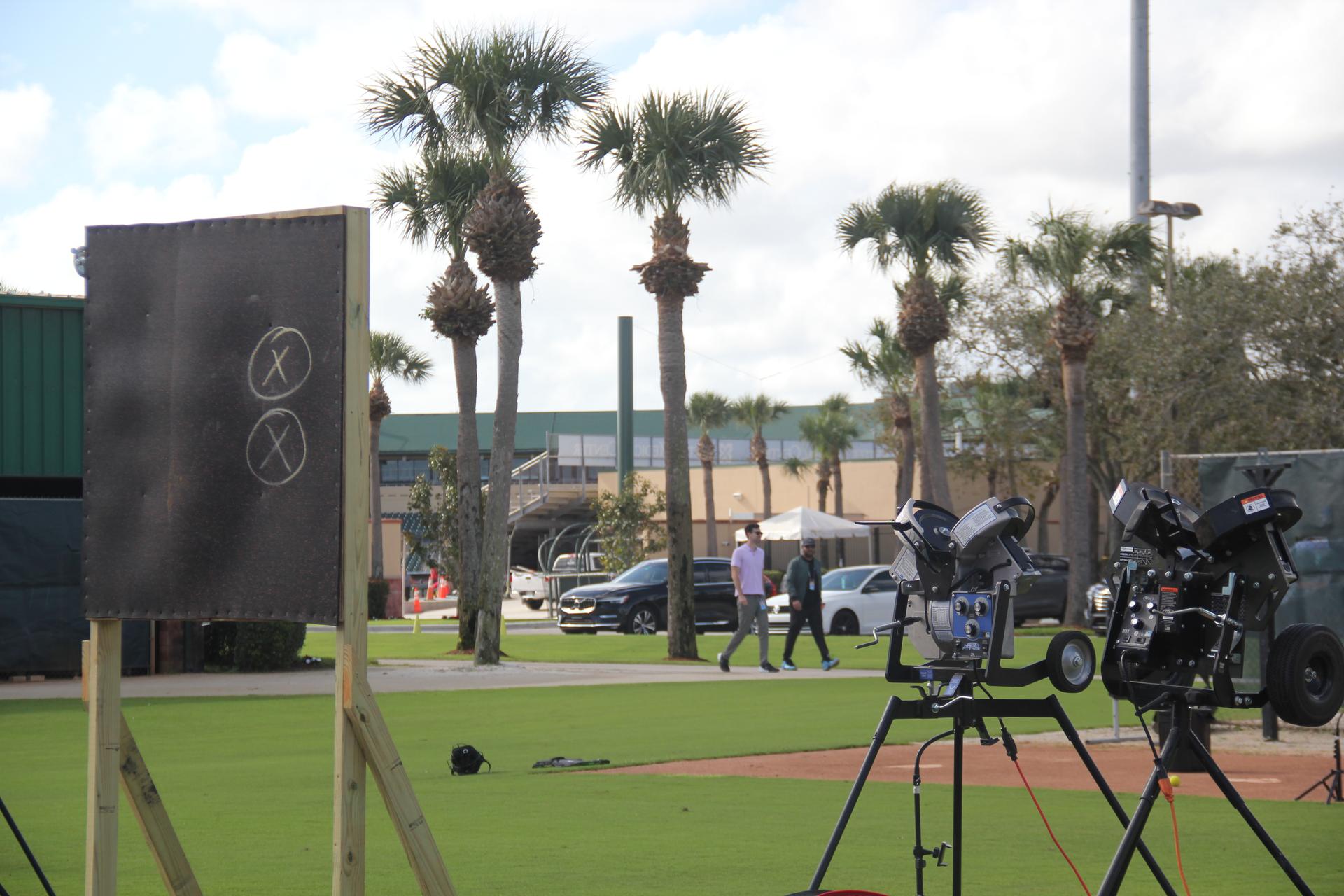 Plyo wall near Marlins' six pack bullpen