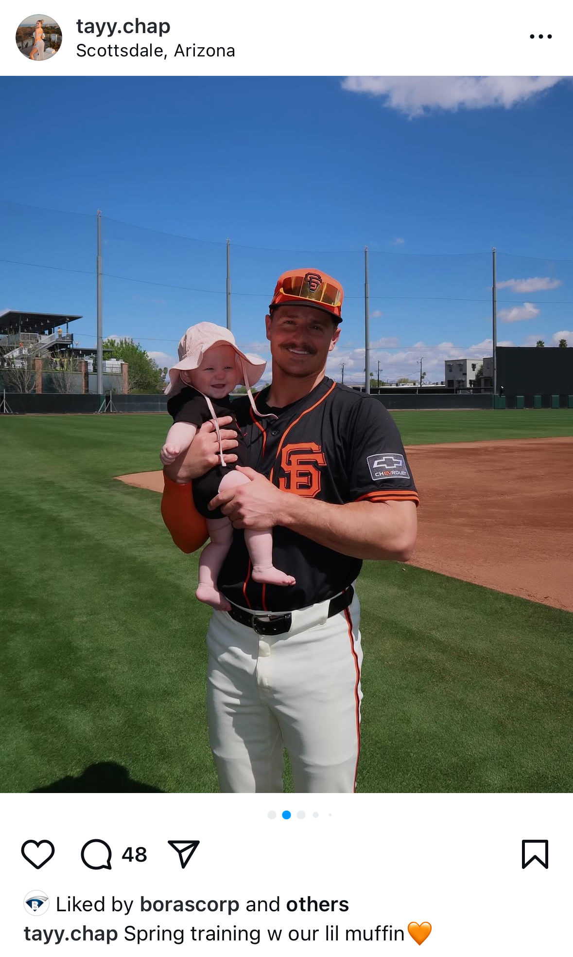 Matt Chapman with daughter Gia (Credit: Taylor Chapman on Instagram)