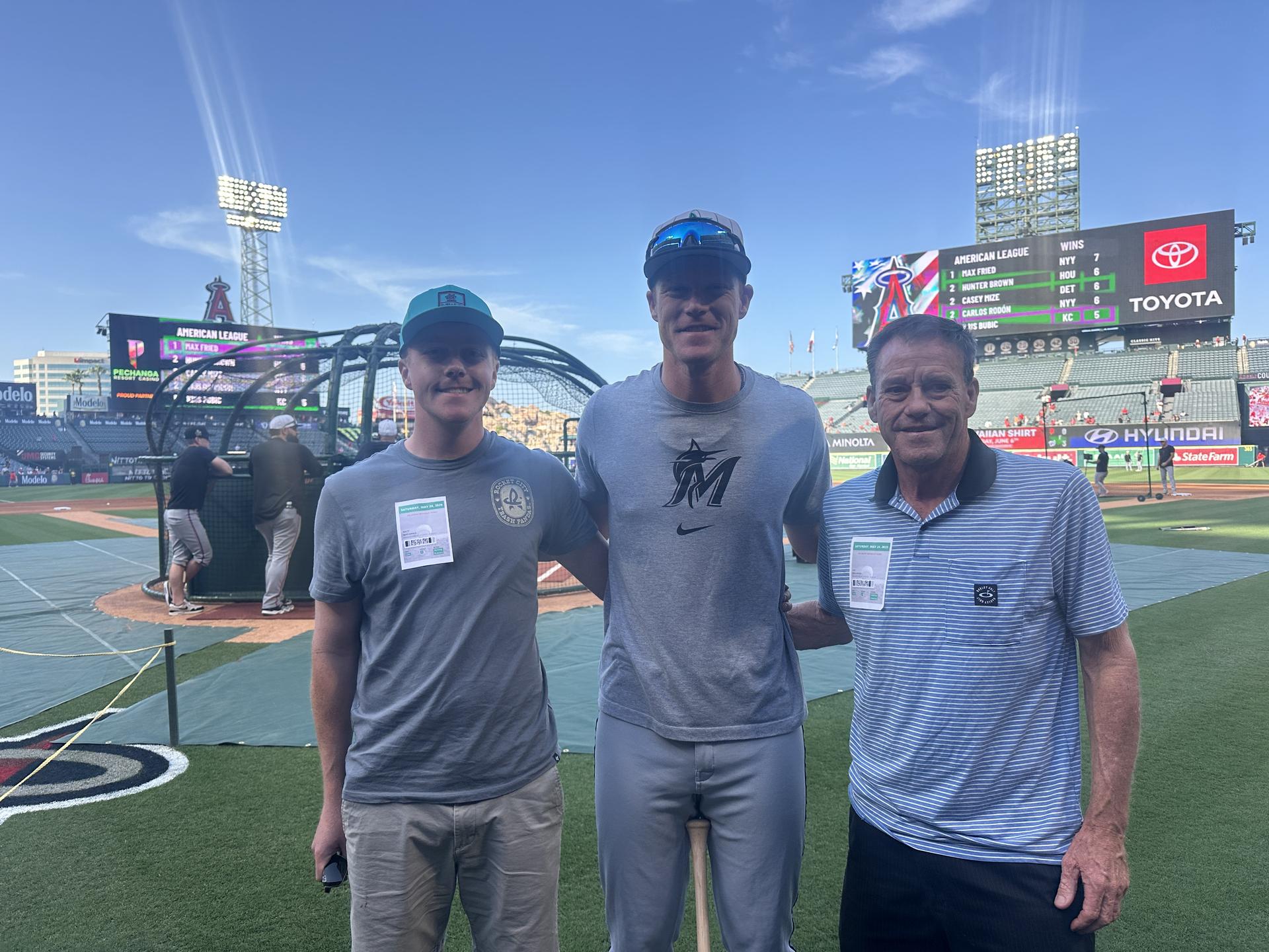 Eric Wagaman with his brother and father