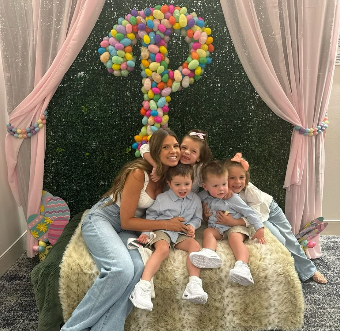 J.T. Realmuto's wife, Alexis, with their children
