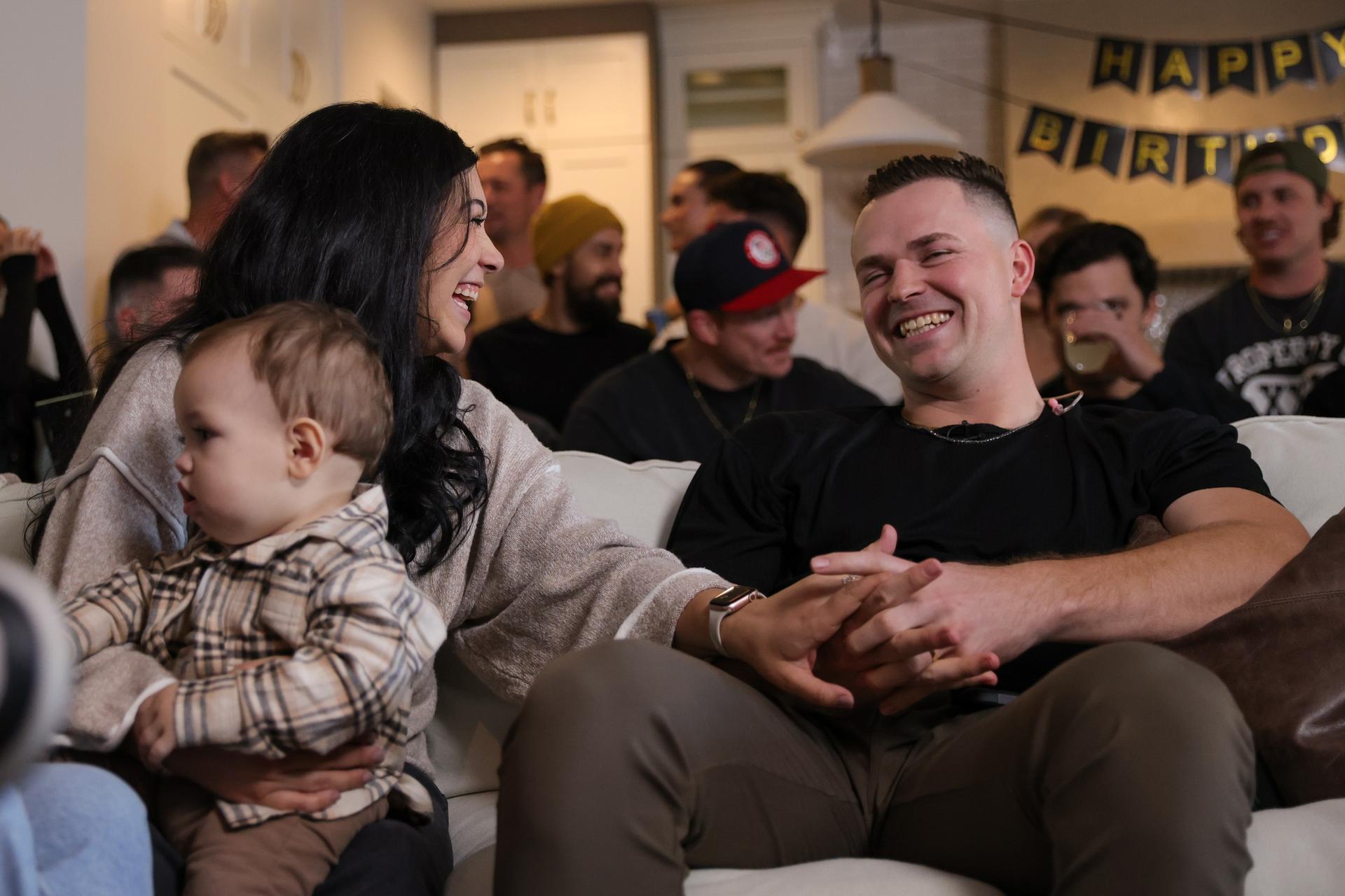 Jessica and Tarik Skubal, with son Kasen
