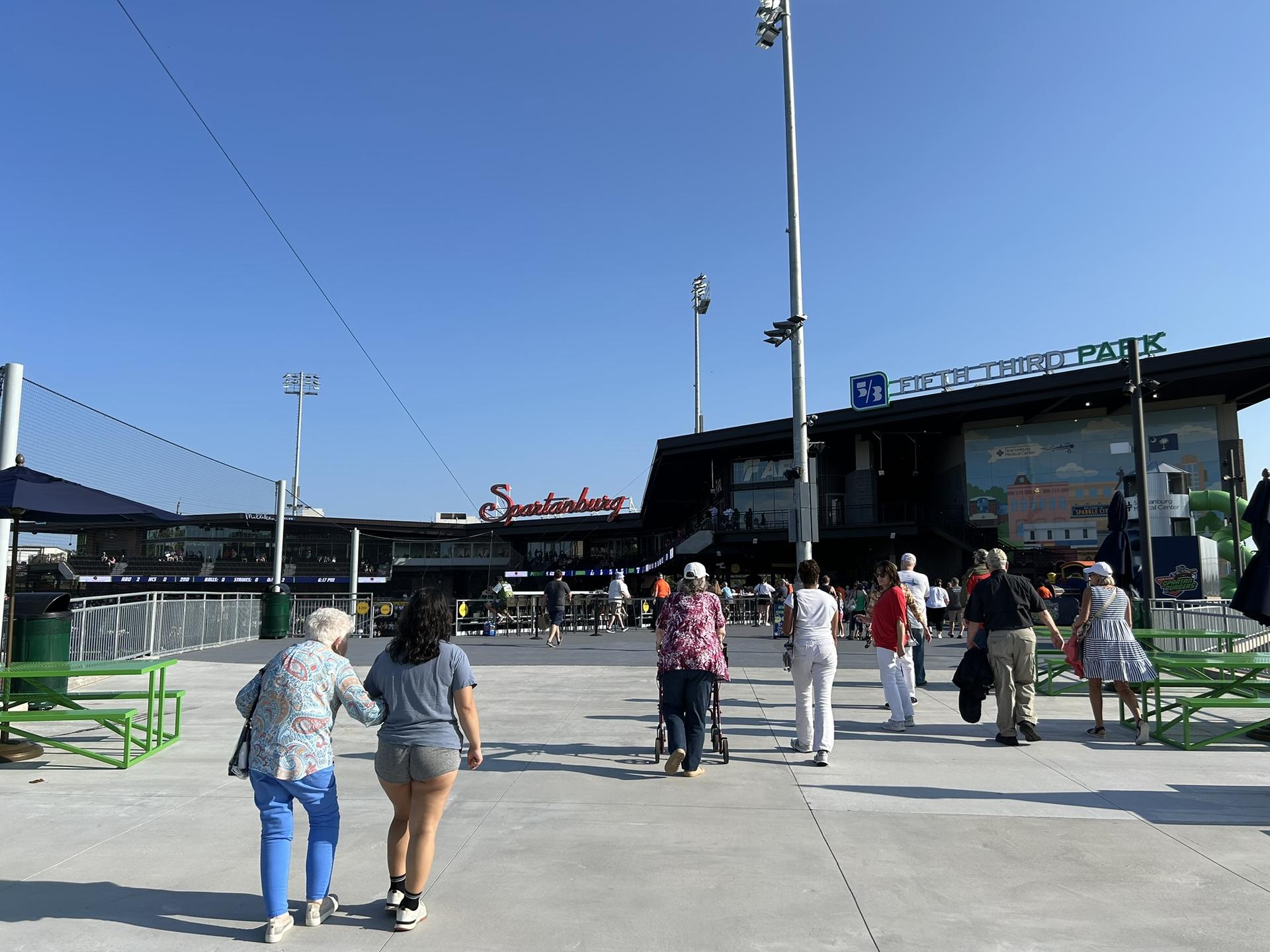 The left-field concourse