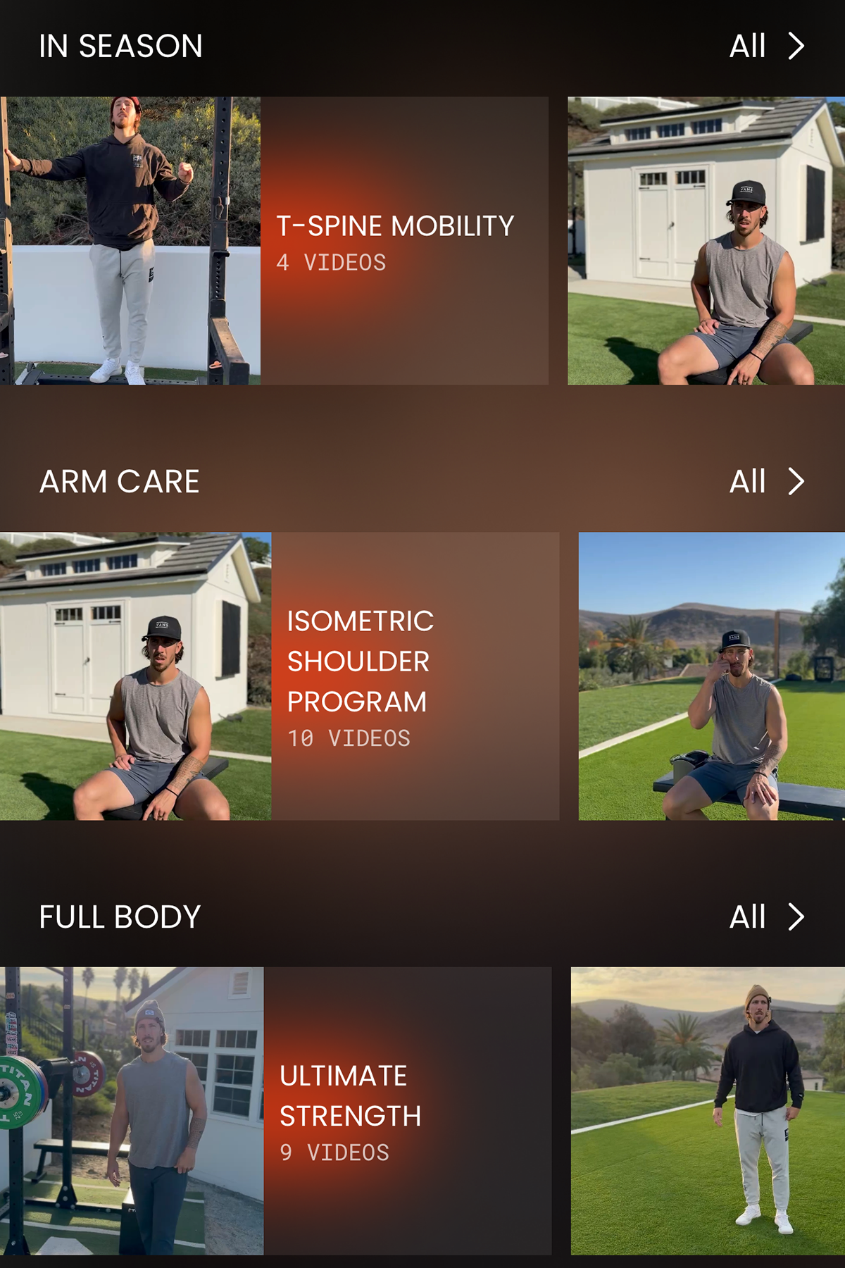 Michael Lorenzen's different workouts