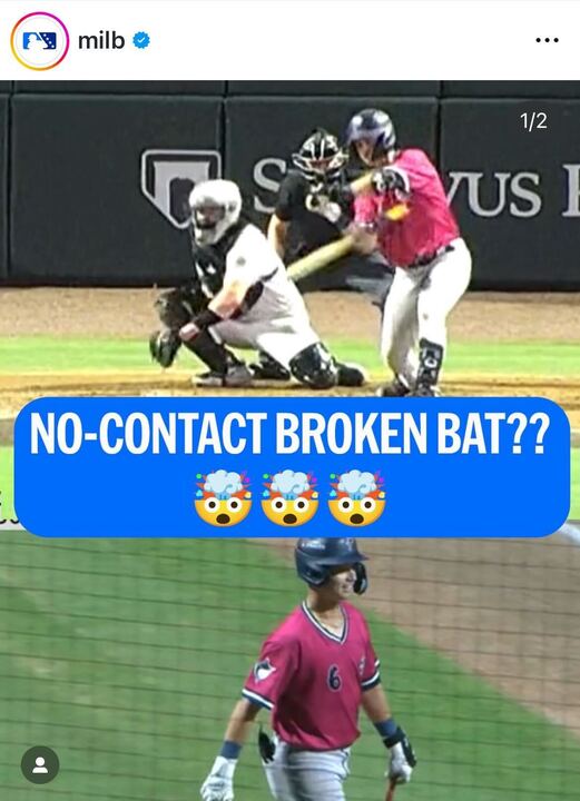 no-contact broken bat