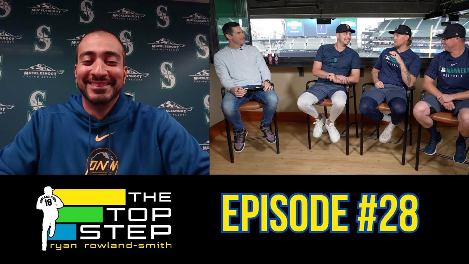 Alex Mayer and other Mariners on a podcast