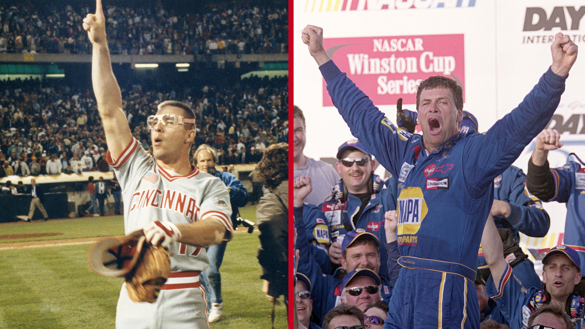 Chris Sabo (left) and Michael Waltrip (right)