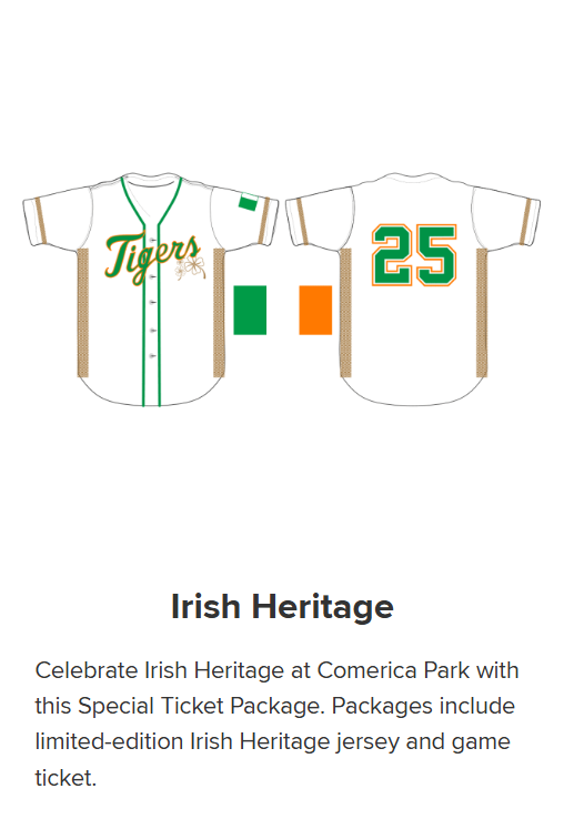 Tigers Irish Heritage night