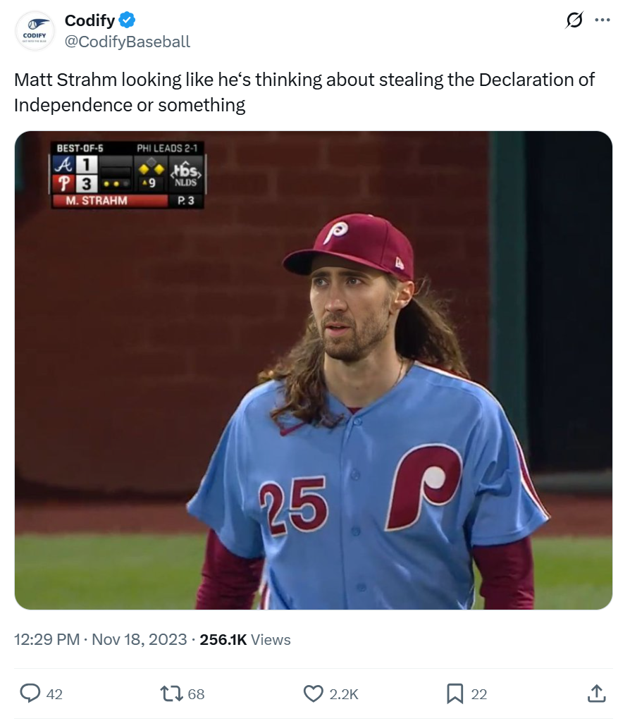 Matt Strahm tweet from Codify