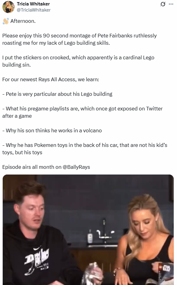 Tricia Whitaker post on X about Pete Fairbanks