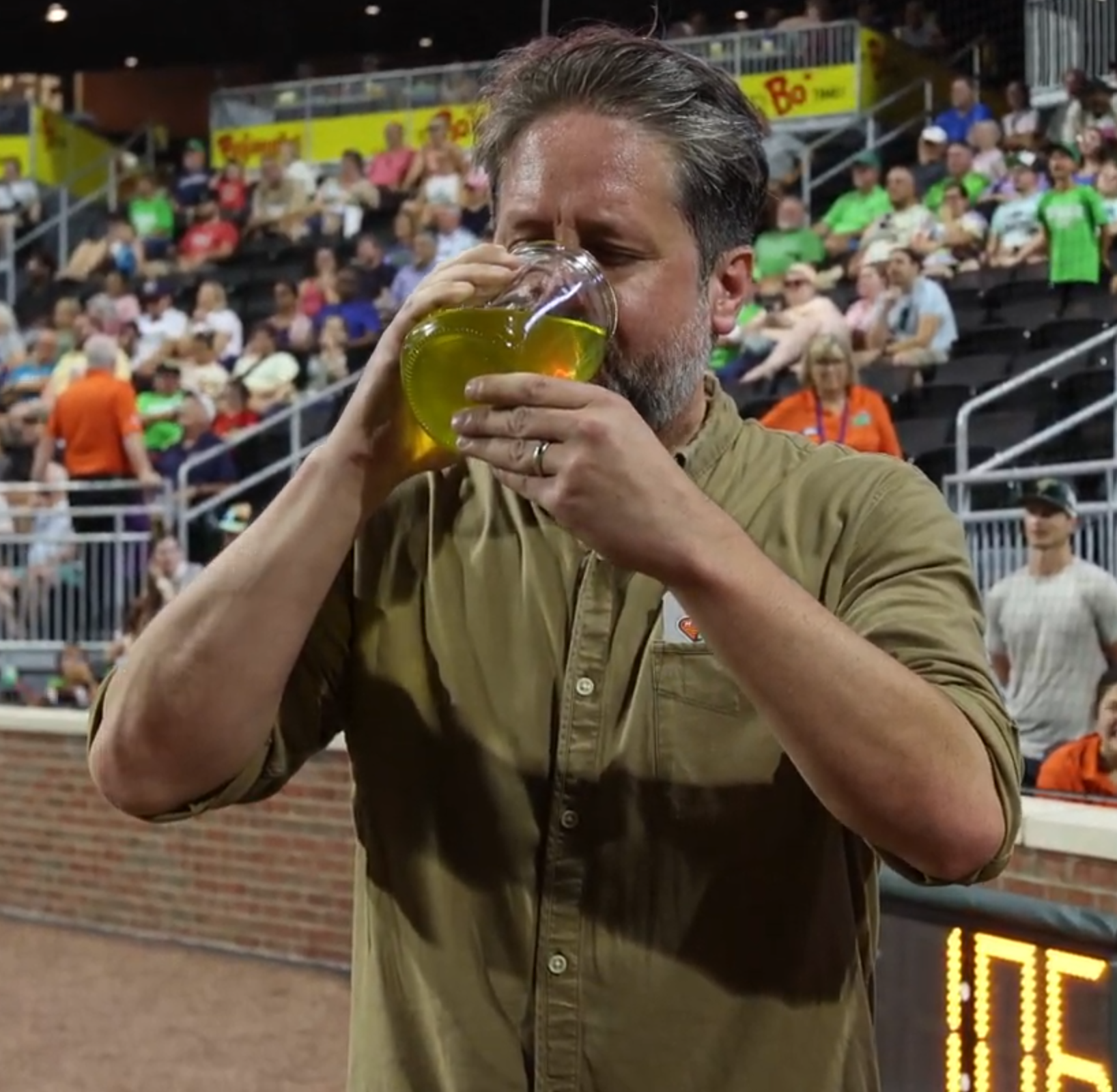 Pickle juice chuggin'